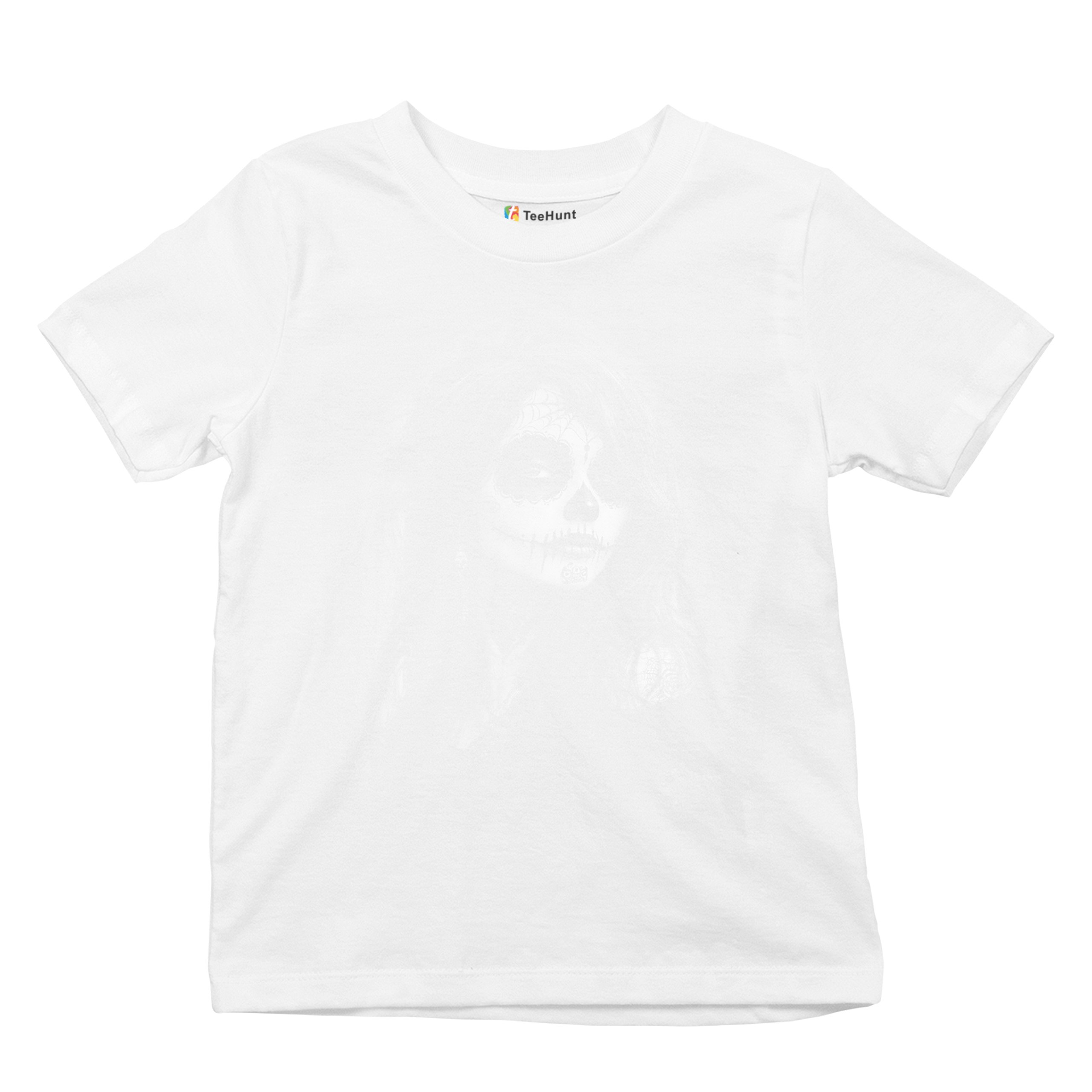 Web Sugar Skull Youth T-shirt Monochrome Gothic Beauty Dia de Los Muertos Kids - Picture 27 of 50