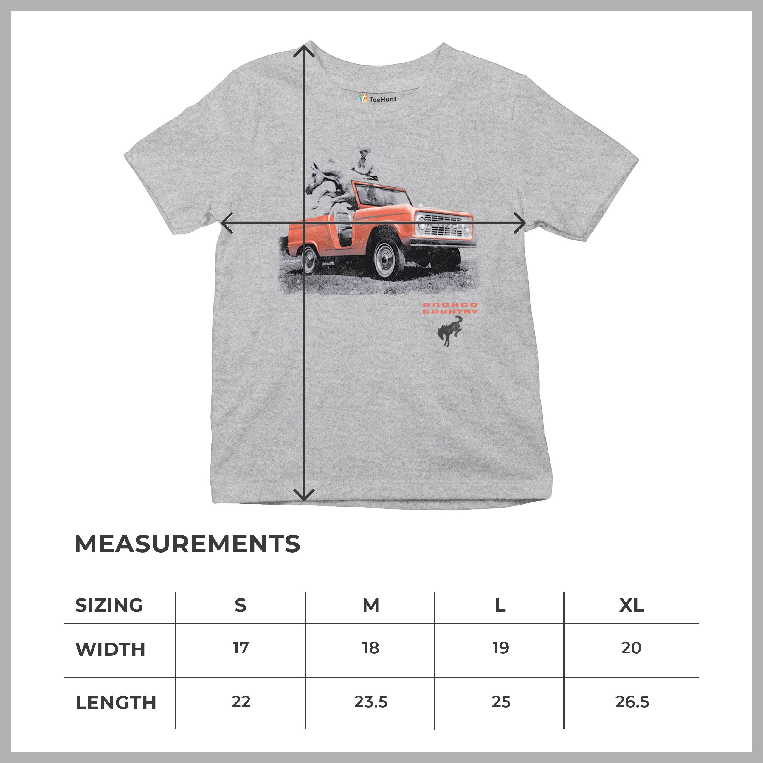 1968 Ford Bronco U13 Roadster Topless Youth T-shirt Vintage Truck Fan 4x4 Kids - Picture 22 of 50