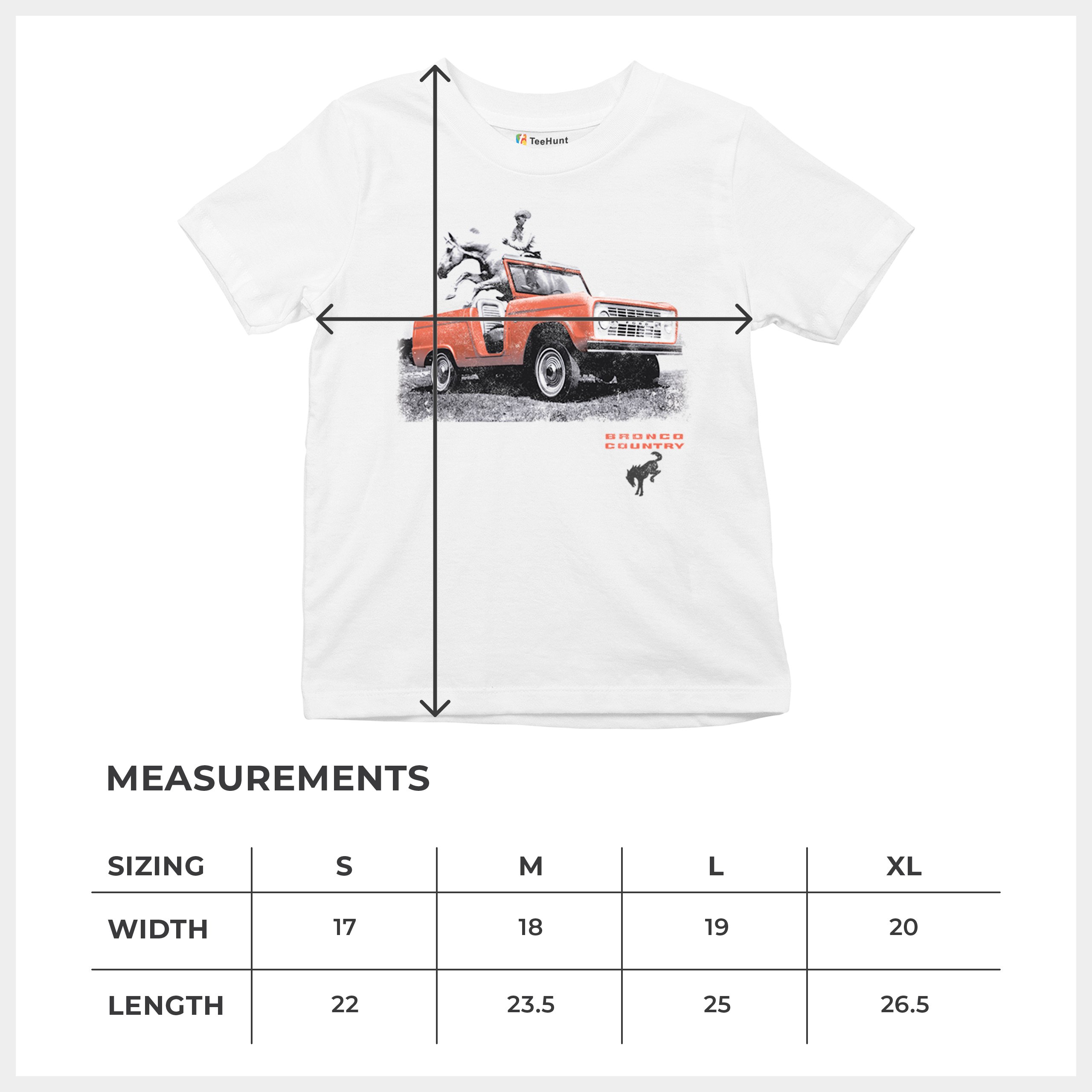 1968 Ford Bronco U13 Roadster Topless Youth T-shirt Vintage Truck Fan 4x4 Kids - Picture 8 of 50