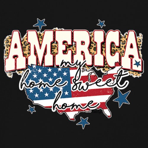 America My Home Sweet Home Women's V-Neck T-shirt 4th of July USA Patriot Tee - Picture 4 of 71