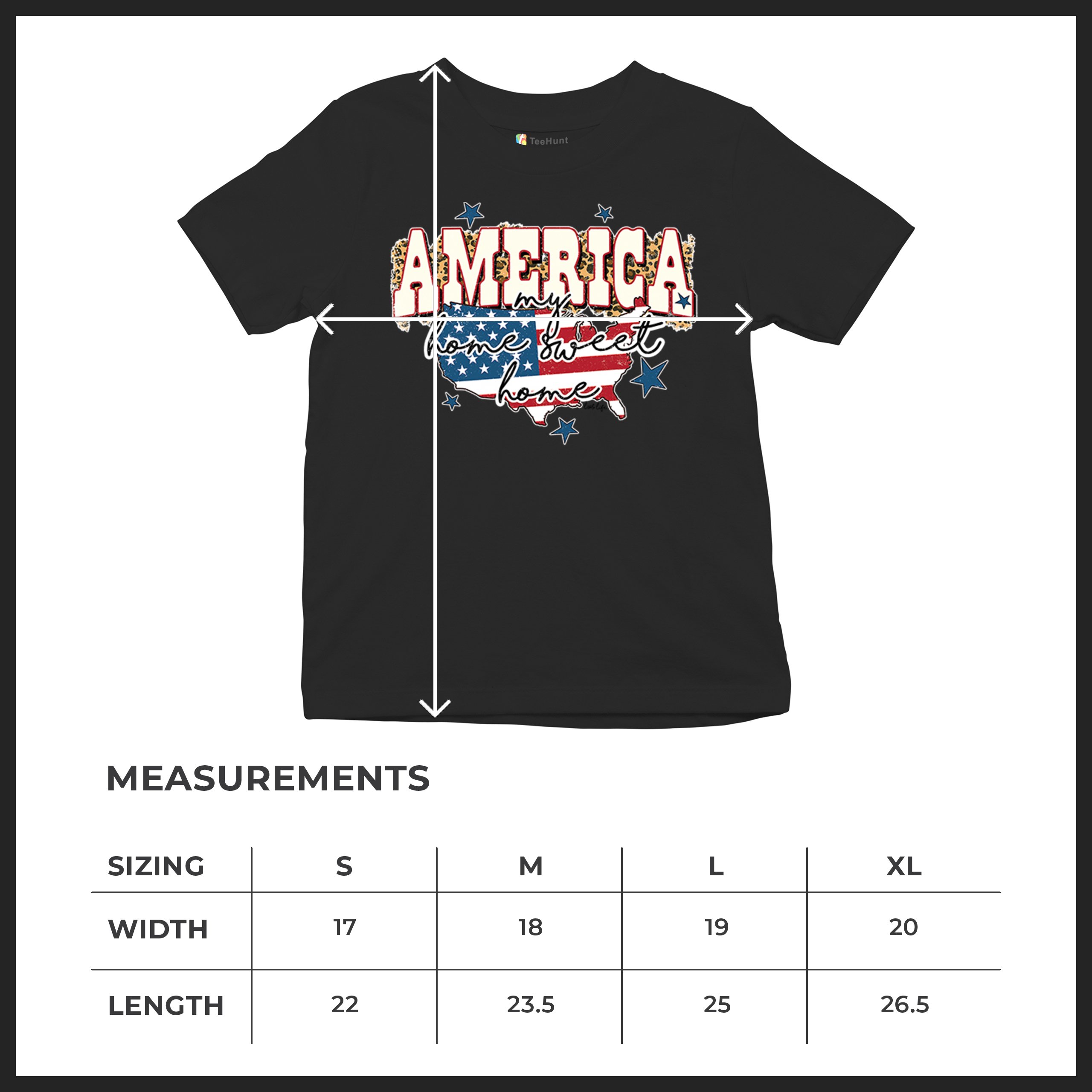 America My Home Sweet Home Youth T-shirt 4th of July Patriotic Flag Pride Kids - Picture 8 of 50