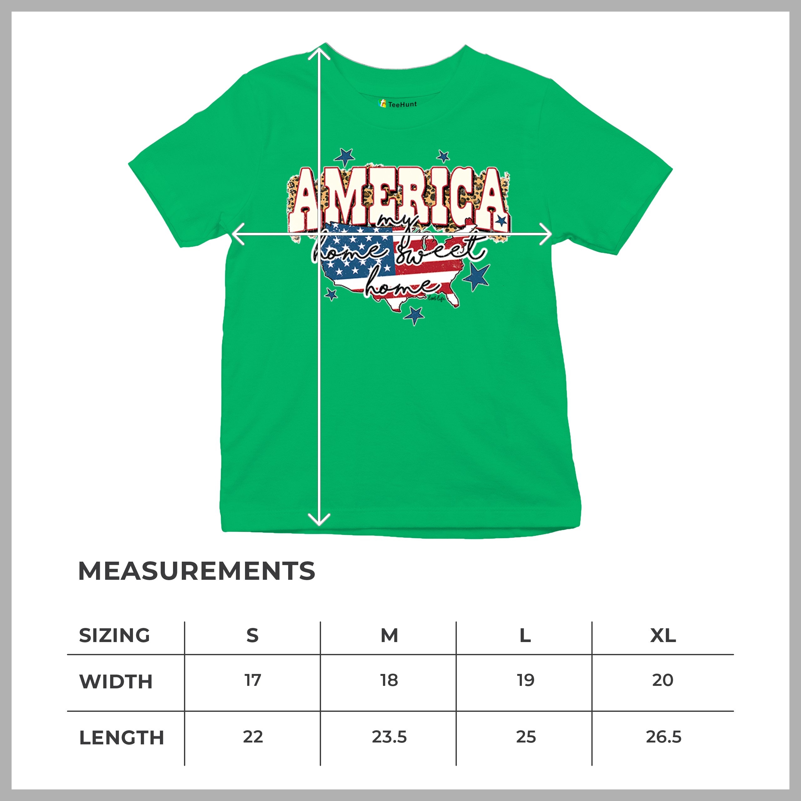 America My Home Sweet Home Youth T-shirt 4th of July Patriotic Flag Pride Kids - Picture 36 of 50