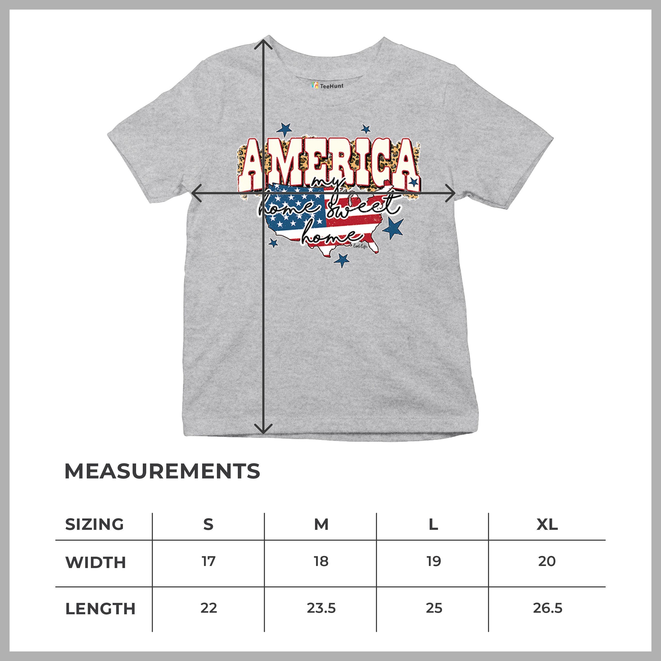 America My Home Sweet Home Youth T-shirt 4th of July Patriotic Flag Pride Kids - Picture 15 of 50