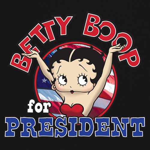 ALTRA T shirt a maniche lunghe Betty Boop For President 2024 divertente umorismo iconica cultura pop