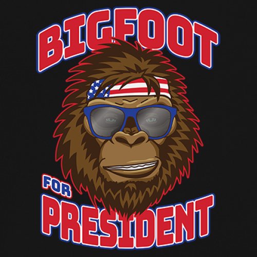 ALTRA Camicia Bigfoot for President Muscle divertente sasquatch umorismo cultura pop uomo