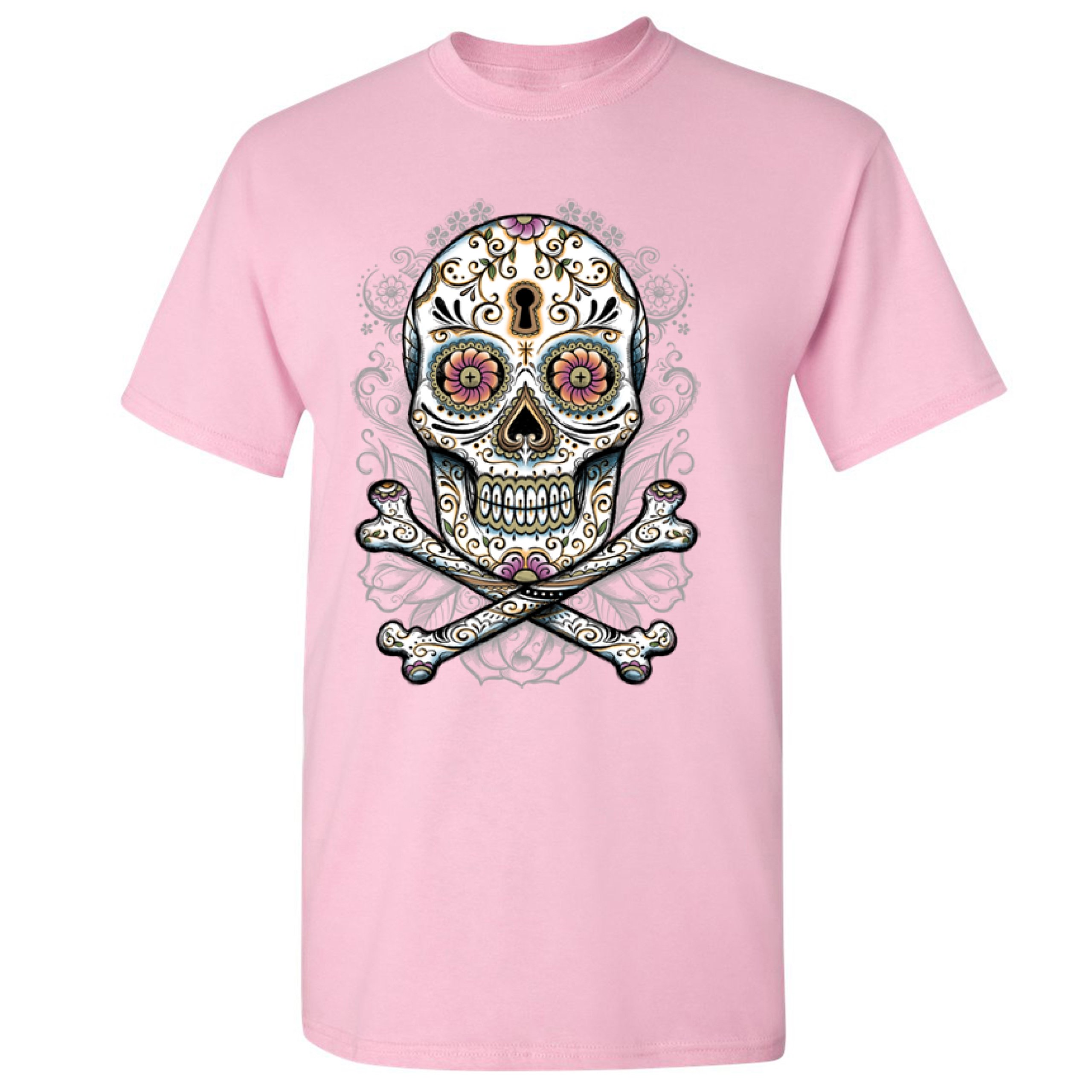 Calavera Sugar Skull T-shirt Mexican Day of the Dead Dia de Muertos Men's Tee - Picture 51 of 65