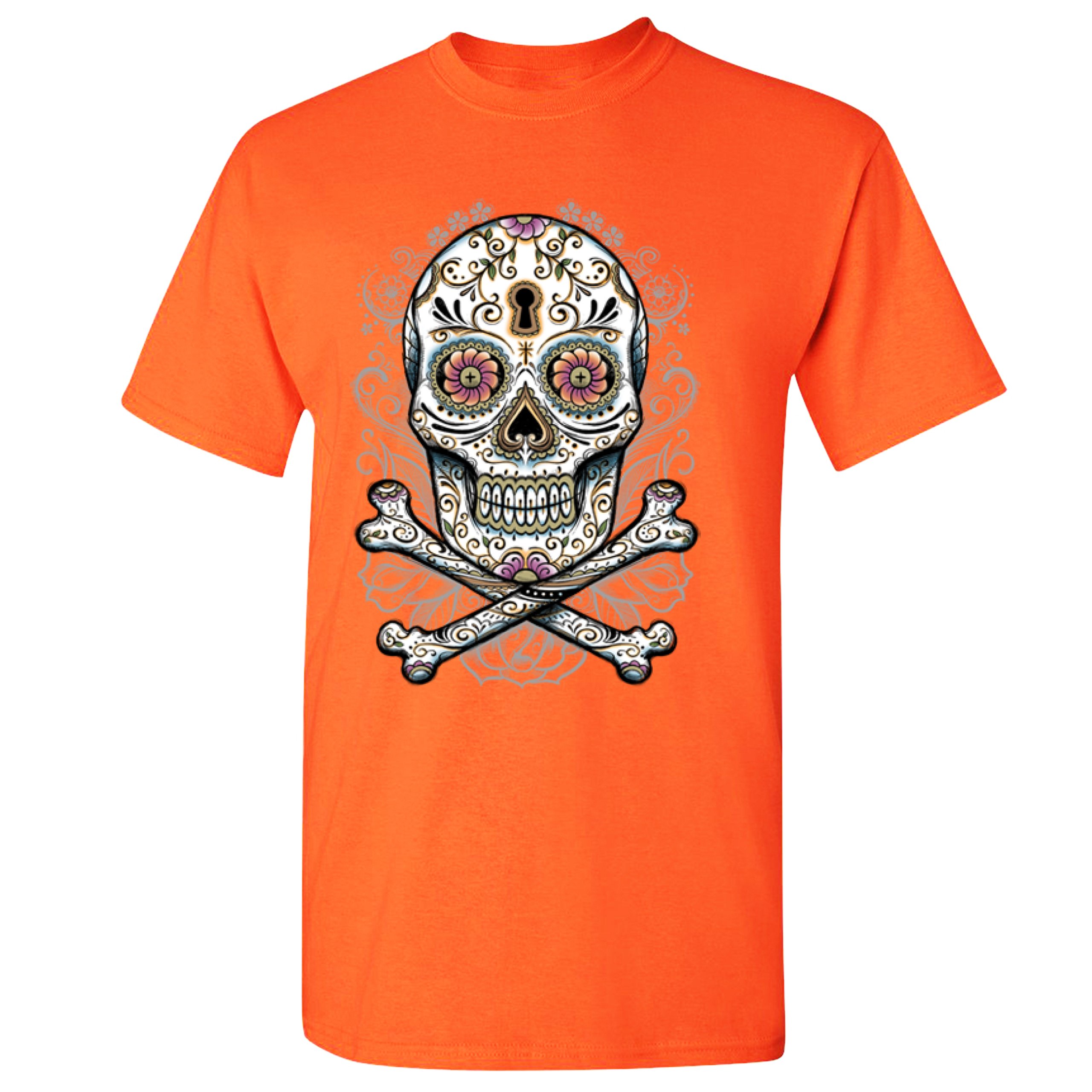 Calavera Sugar Skull T-shirt Mexican Day of the Dead Dia de Muertos Men's Tee - Picture 11 of 65