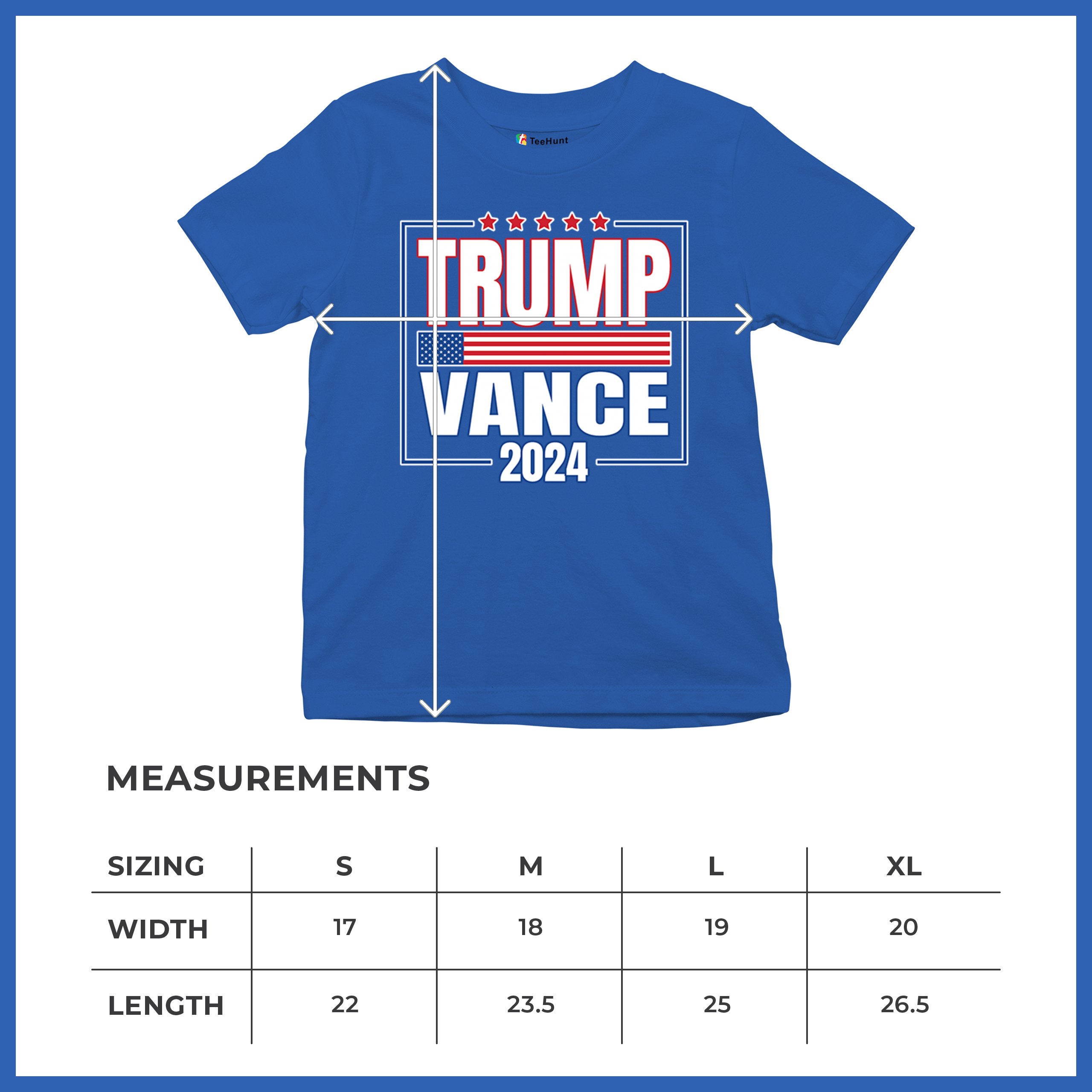 Trump Vance 2024 American Flag Youth T-shirt 47 President MAGA Republican Kids - Picture 43 of 50