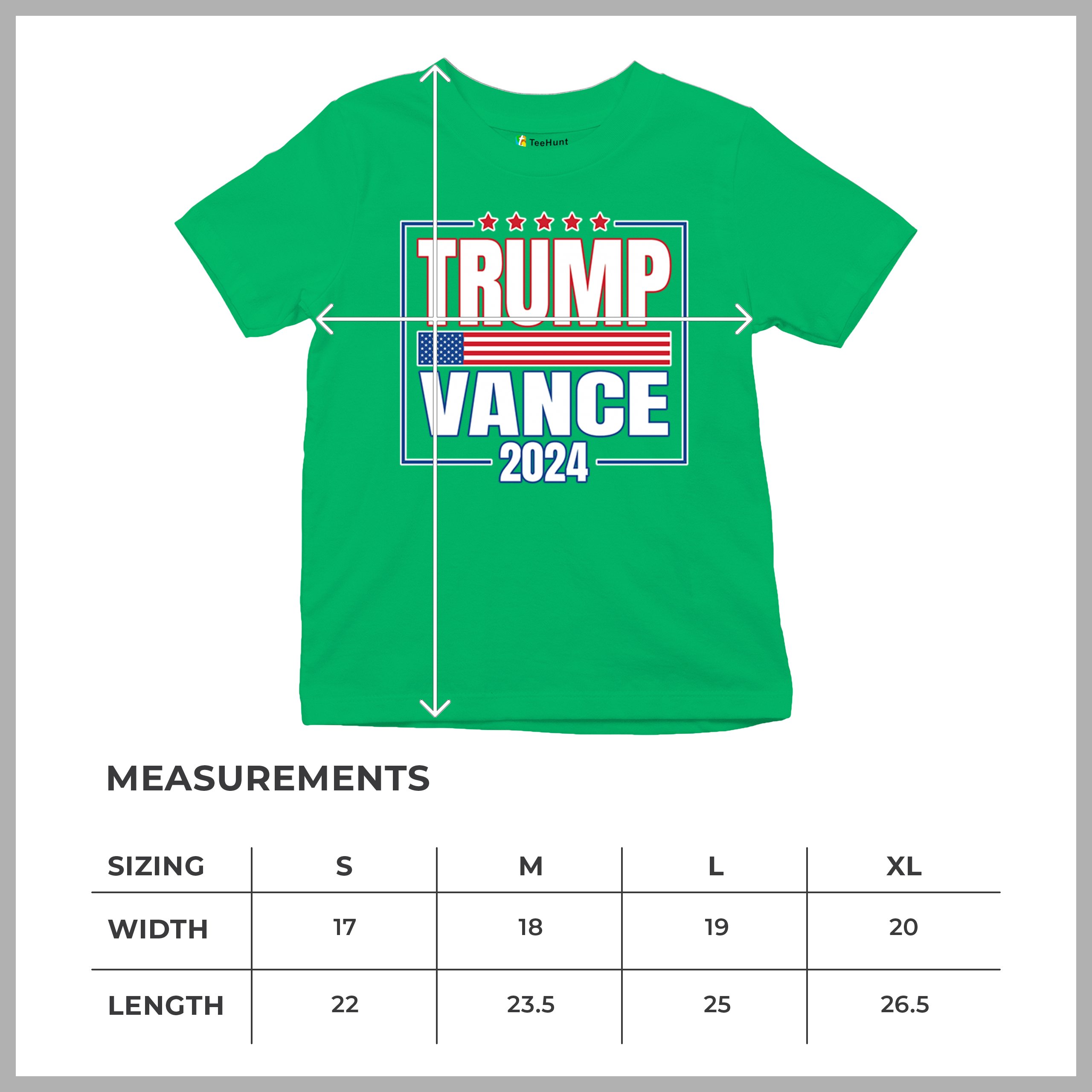 Trump Vance 2024 American Flag Youth T-shirt 47 President MAGA Republican Kids - Picture 36 of 50