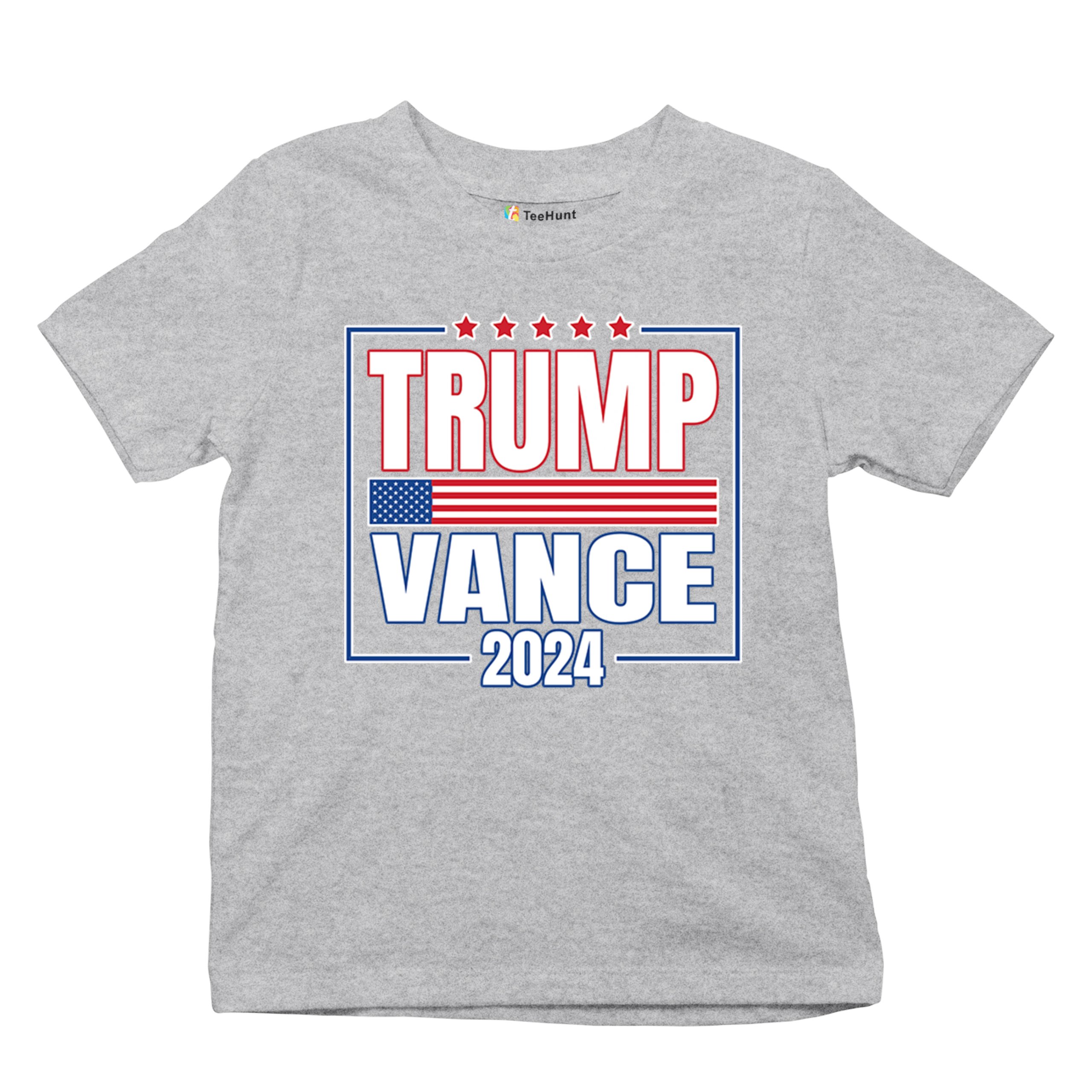 Trump Vance 2024 American Flag Youth T-shirt 47 President MAGA Republican Kids - Picture 13 of 50