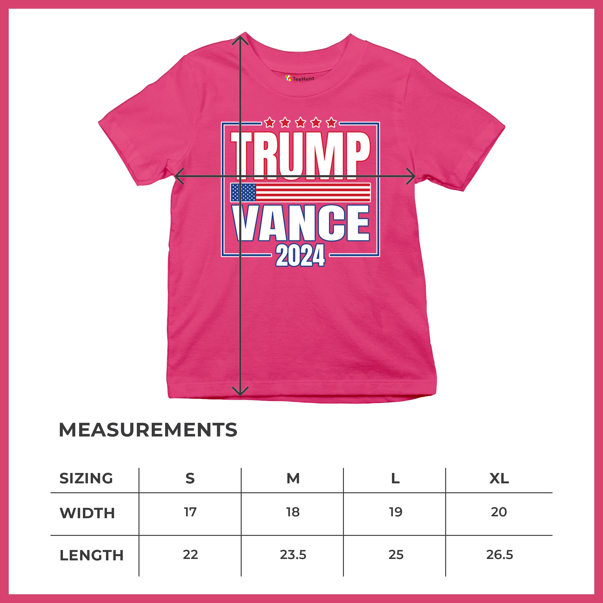 Trump Vance 2024 American Flag Youth T-shirt 47 President MAGA Republican Kids - Picture 50 of 50