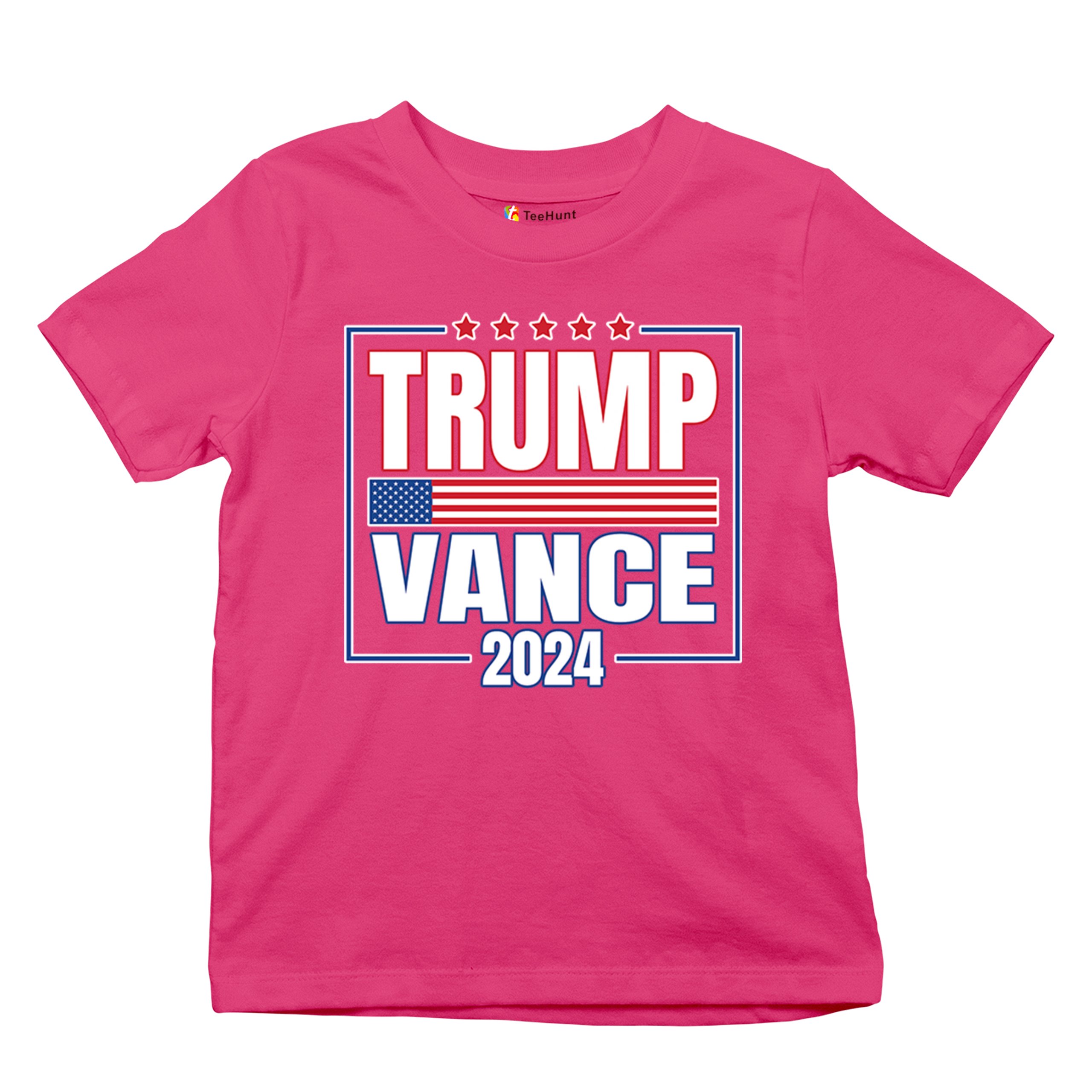 Trump Vance 2024 American Flag Youth T-shirt 47 President MAGA Republican Kids - Picture 48 of 50