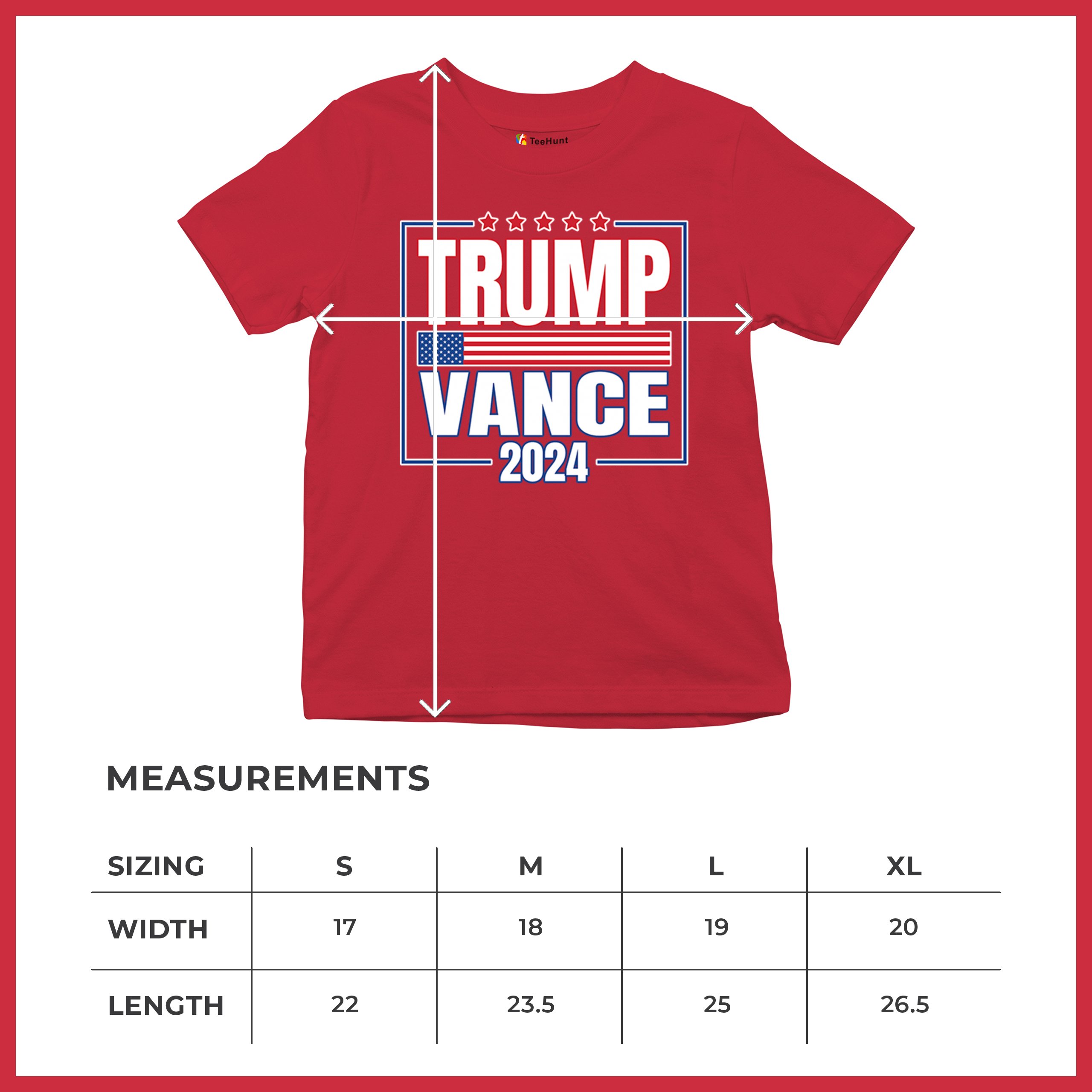 Trump Vance 2024 American Flag Youth T-shirt 47 President MAGA Republican Kids - Picture 22 of 50
