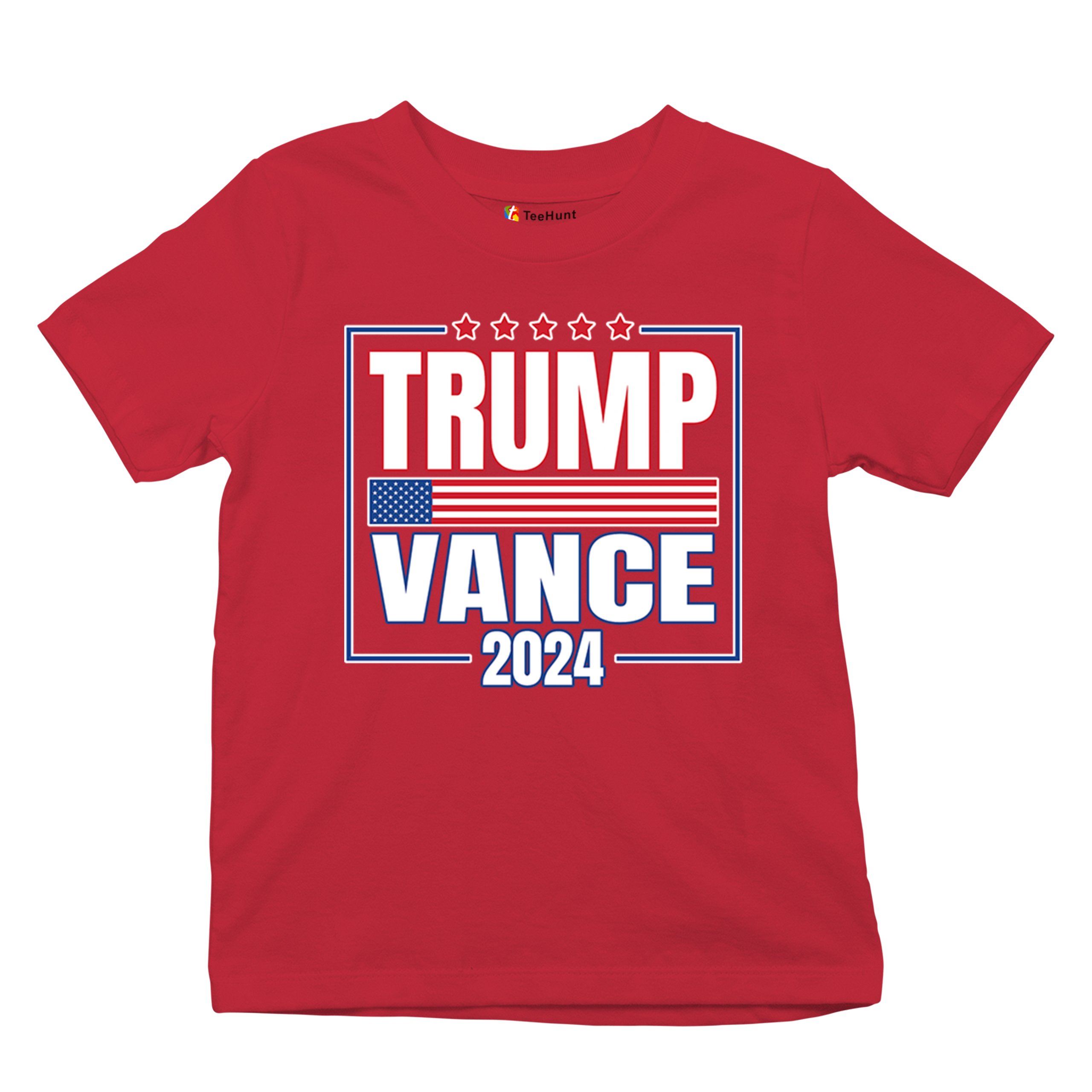 Trump Vance 2024 American Flag Youth T-shirt 47 President MAGA Republican Kids - Picture 20 of 50