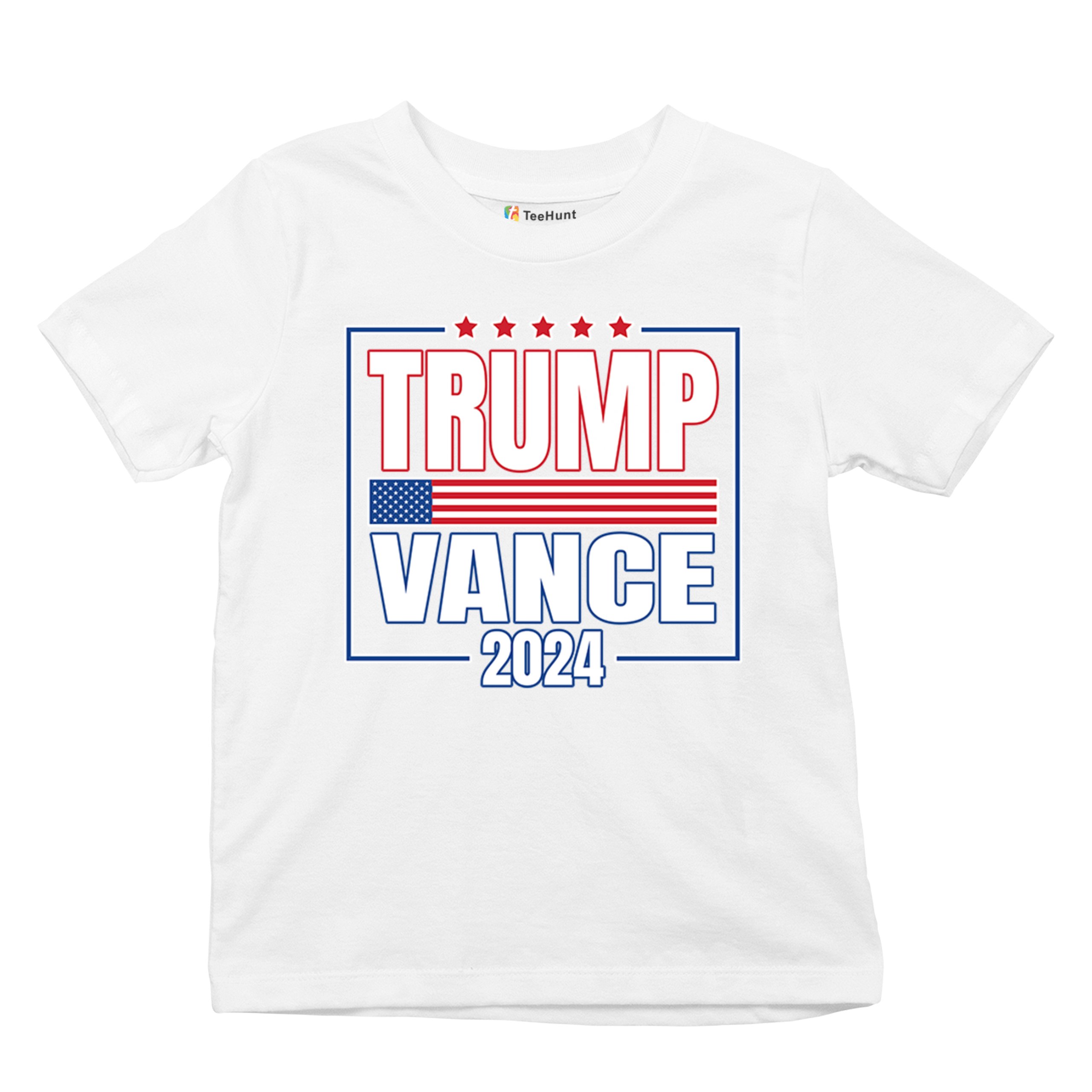 Trump Vance 2024 American Flag Youth T-shirt 47 President MAGA Republican Kids - Picture 27 of 50