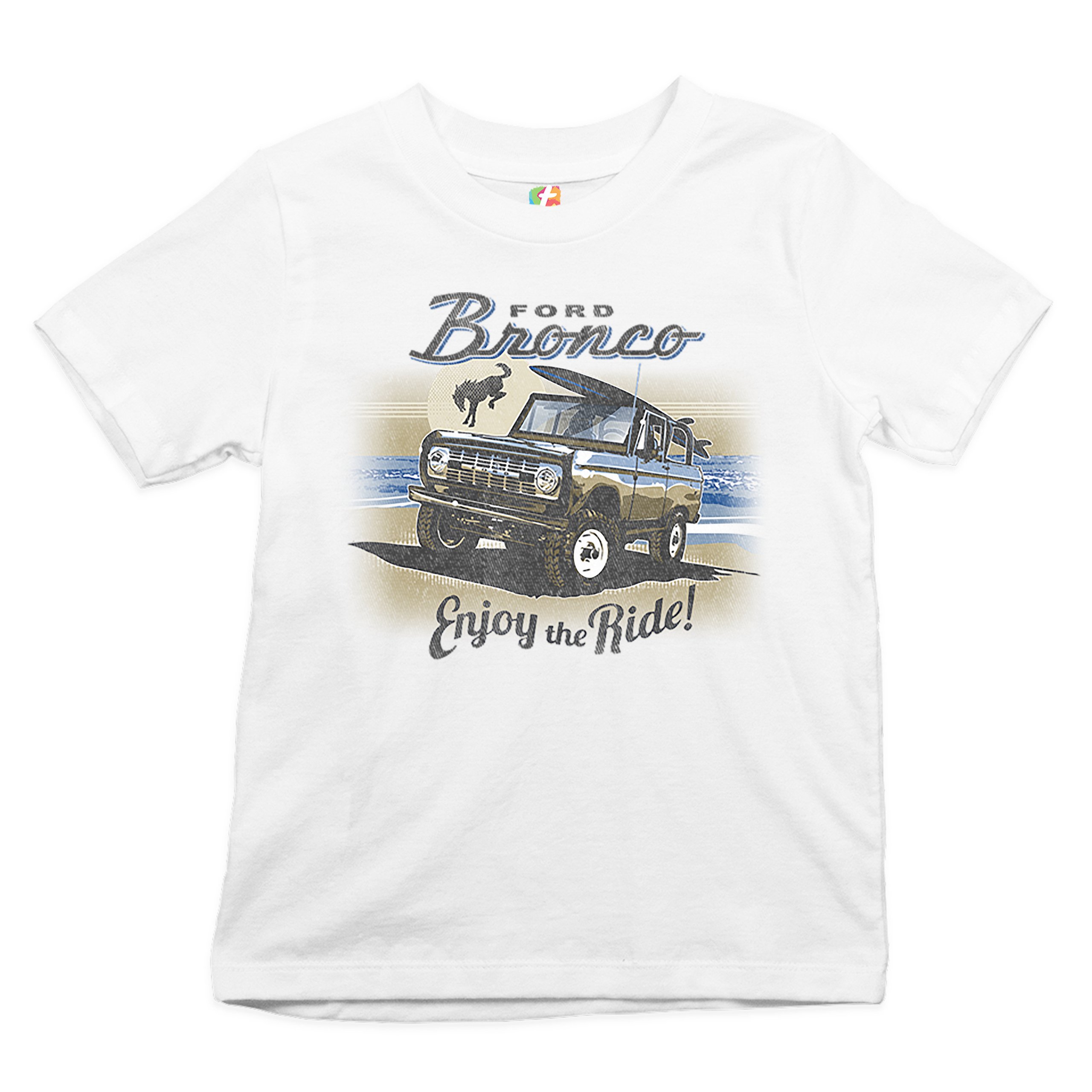 Ford Bronco Youth T-shirt Enjoy the Ride Offroad SUV Licensed Truck Kids - Picture 3 of 14