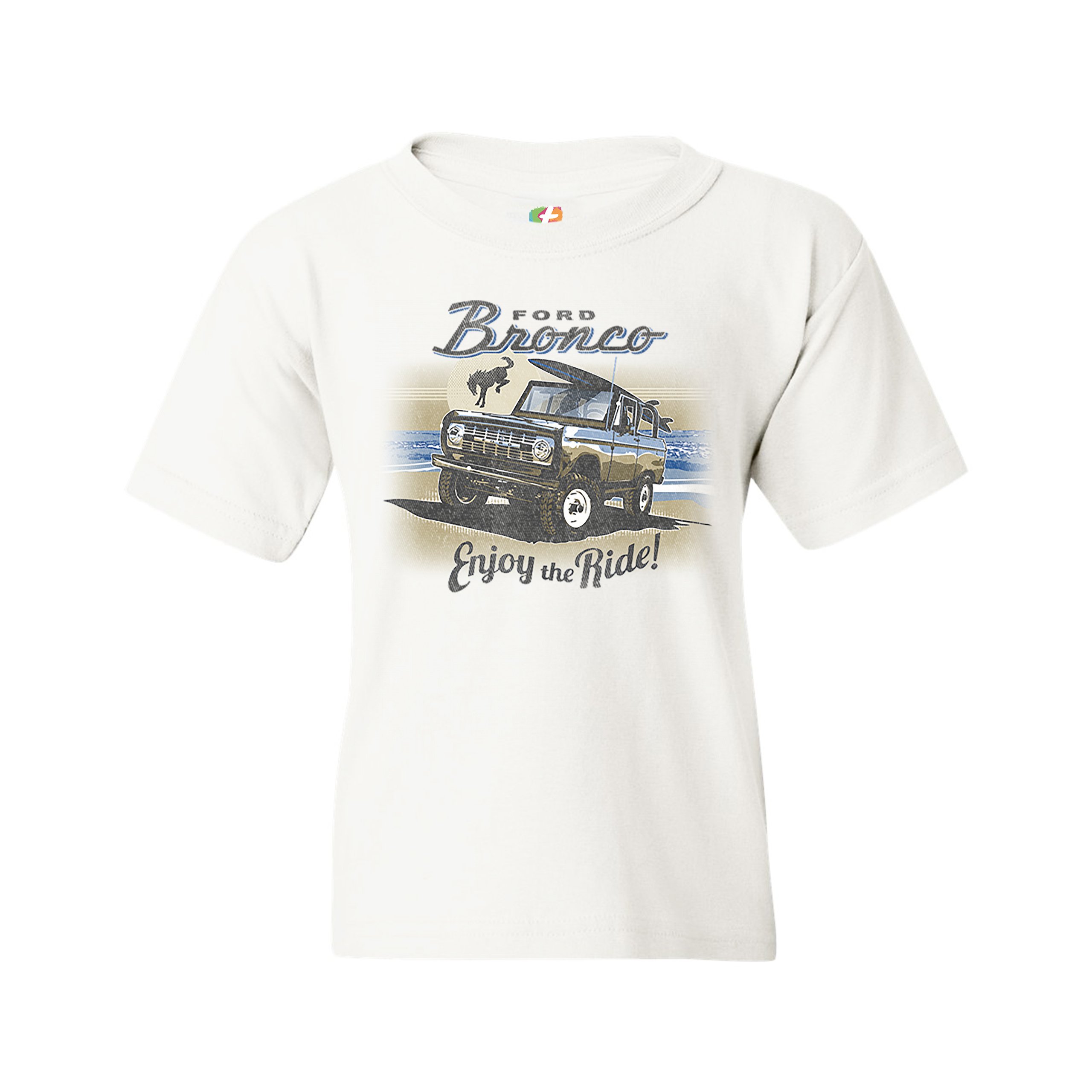 Ford Bronco Youth T-shirt Enjoy the Ride Offroad SUV Licensed Truck Kids - Picture 4 of 14