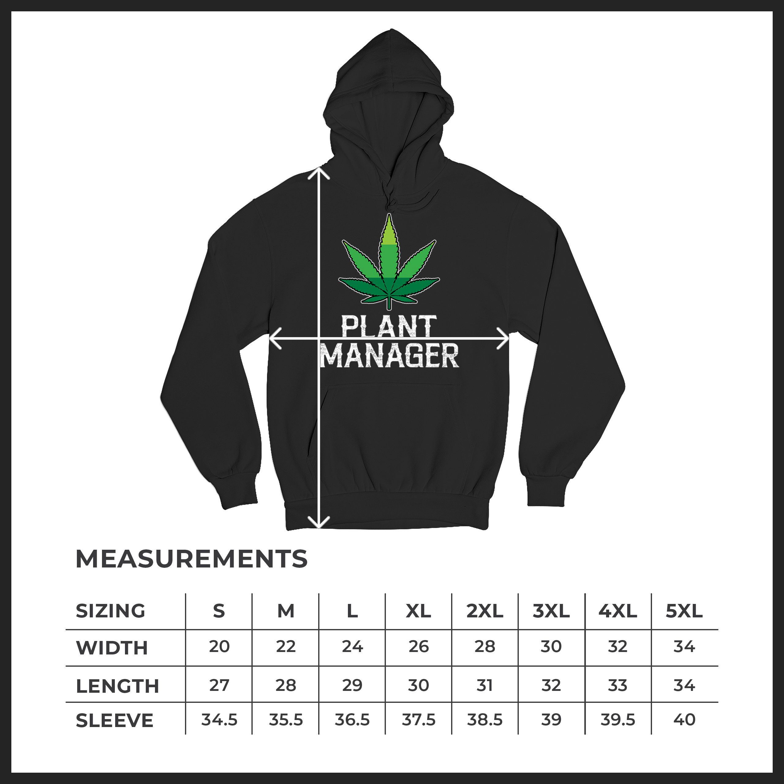 Plant Manager Sweatshirt Funny Pot Leaf Smoking 420 Marijuana Cannabis Hoodie - Picture 8 of 43