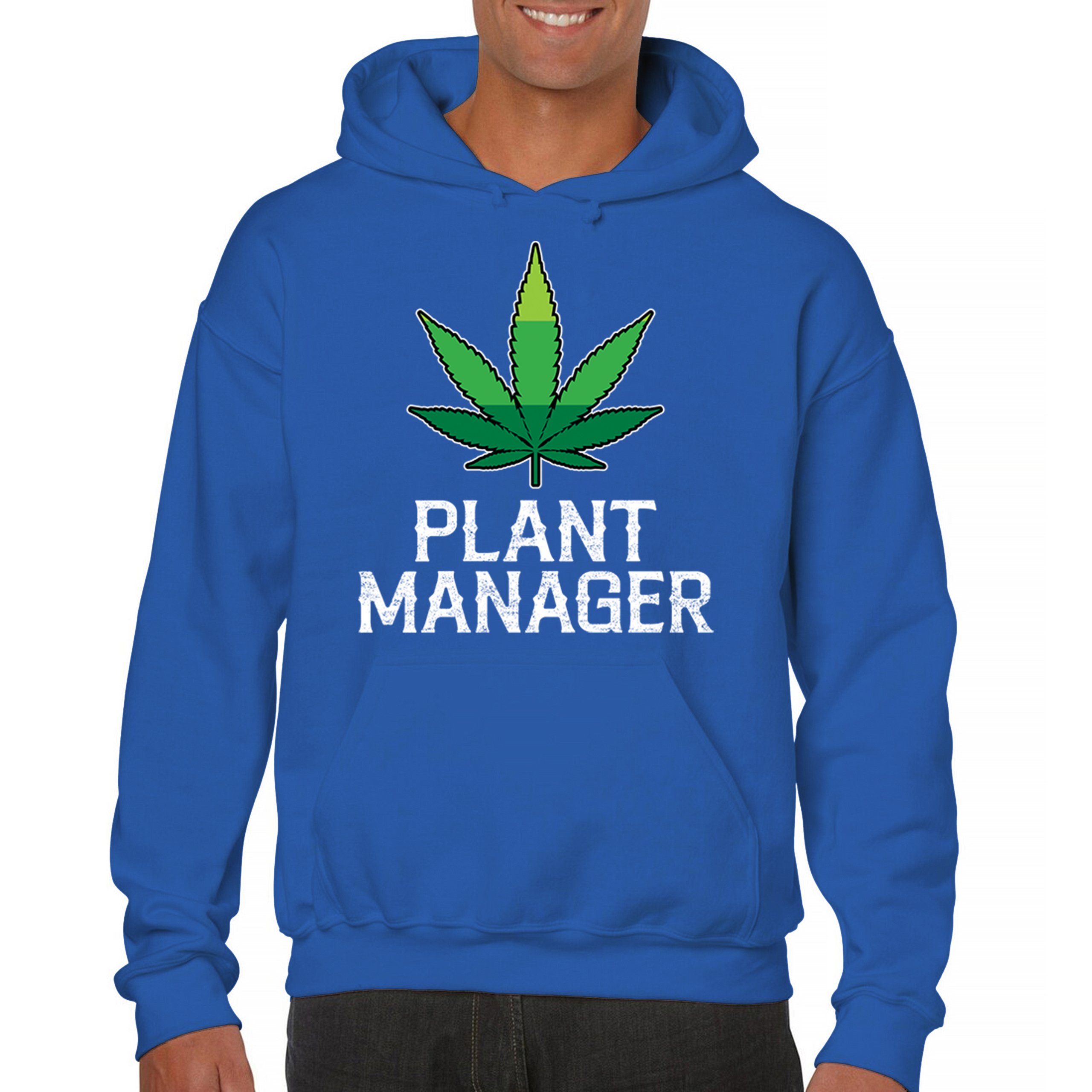 Plant Manager Sweatshirt Funny Pot Leaf Smoking 420 Marijuana Cannabis Hoodie - Picture 30 of 43