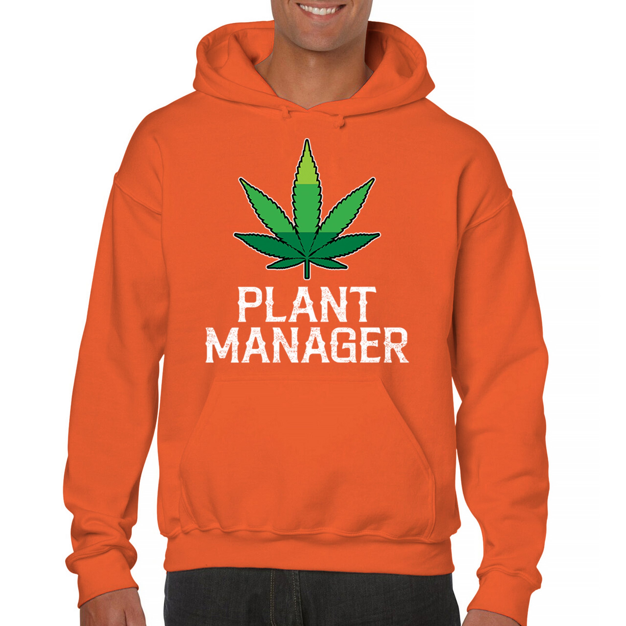 Plant Manager Sweatshirt Funny Pot Leaf Smoking 420 Marijuana Cannabis Hoodie - Picture 9 of 43