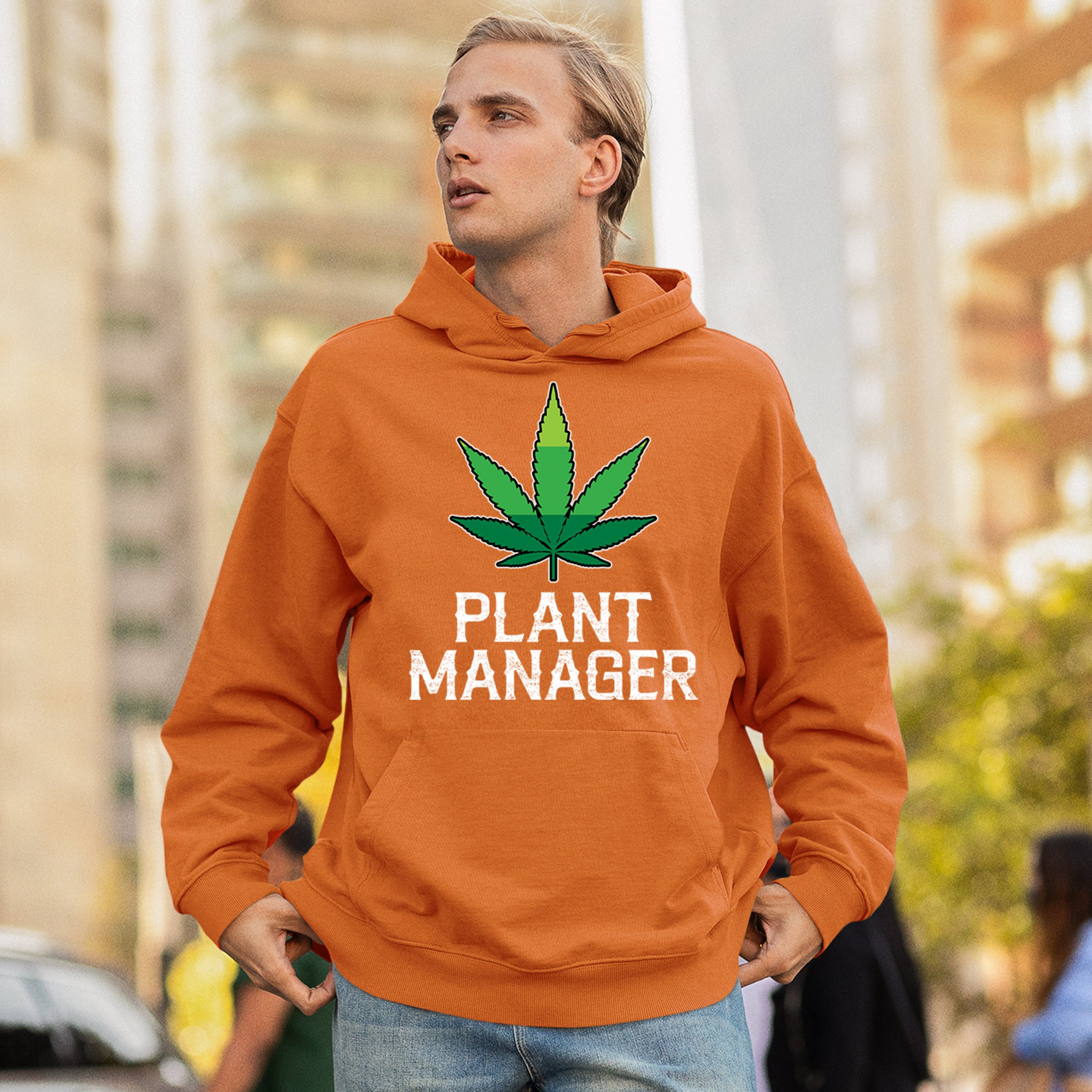 Plant Manager Sweatshirt Funny Pot Leaf Smoking 420 Marijuana Cannabis Hoodie - Picture 12 of 43