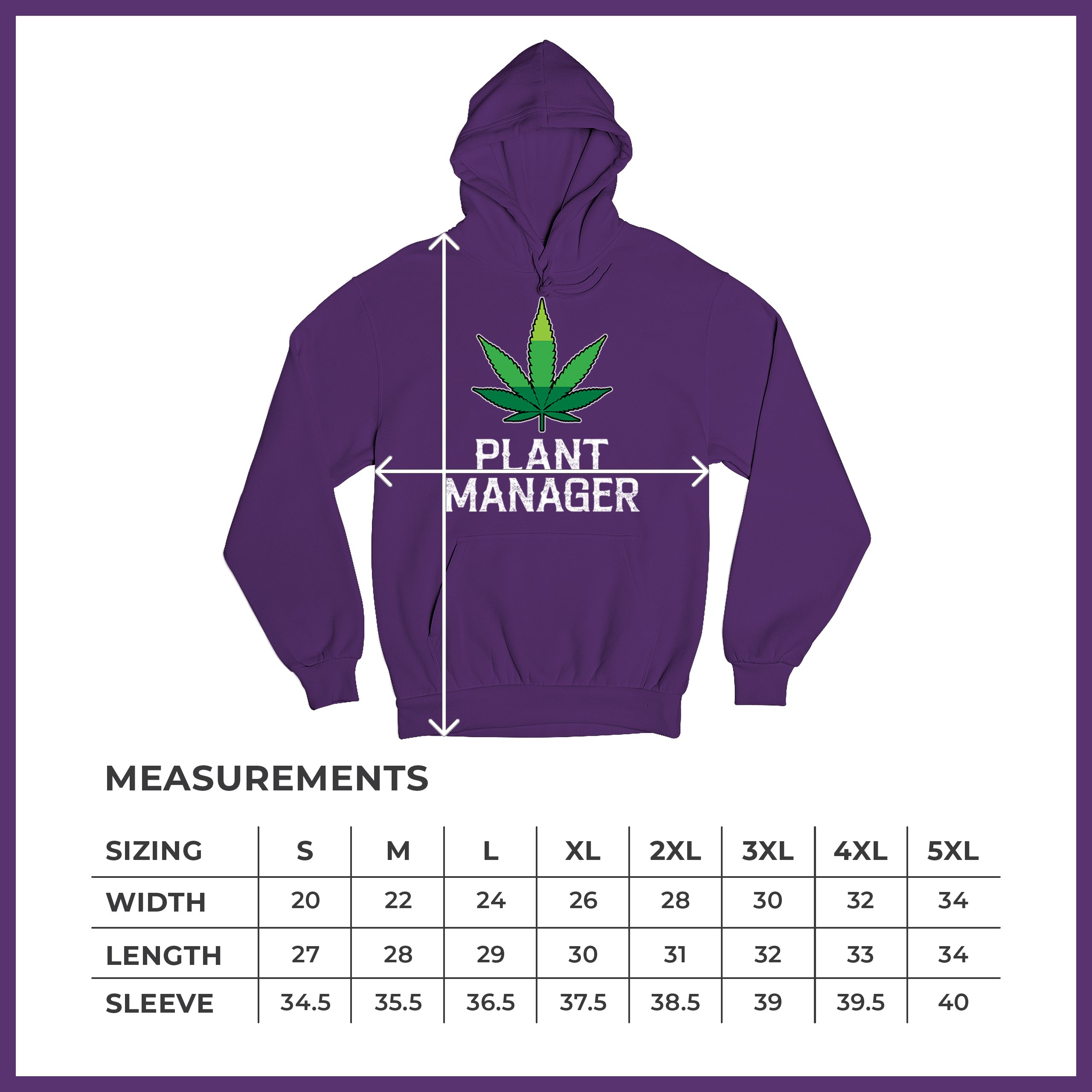 Plant Manager Sweatshirt Funny Pot Leaf Smoking 420 Marijuana Cannabis Hoodie - Picture 22 of 43