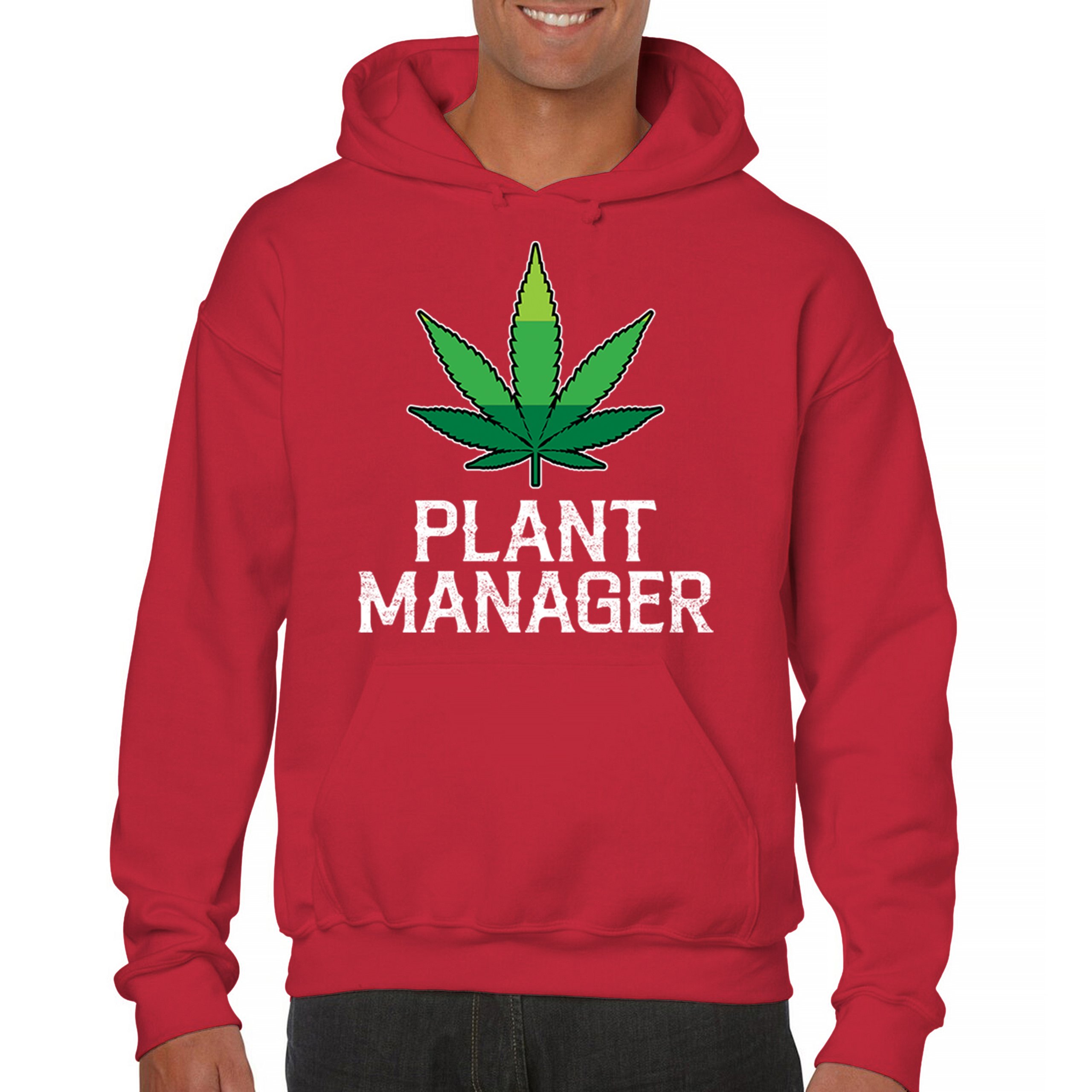 Plant Manager Sweatshirt Funny Pot Leaf Smoking 420 Marijuana Cannabis Hoodie - Picture 23 of 43