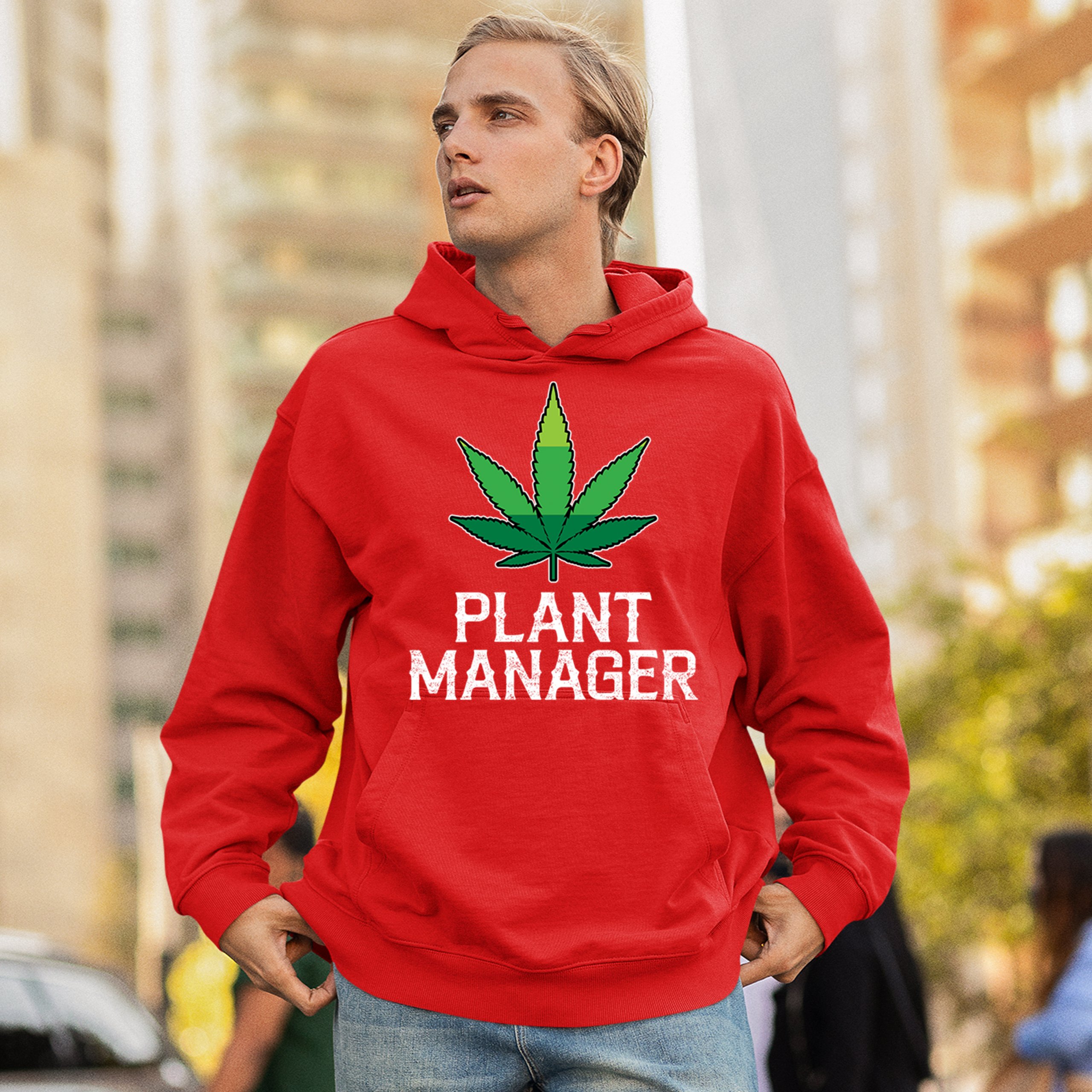 Plant Manager Sweatshirt Funny Pot Leaf Smoking 420 Marijuana Cannabis Hoodie - Picture 26 of 43