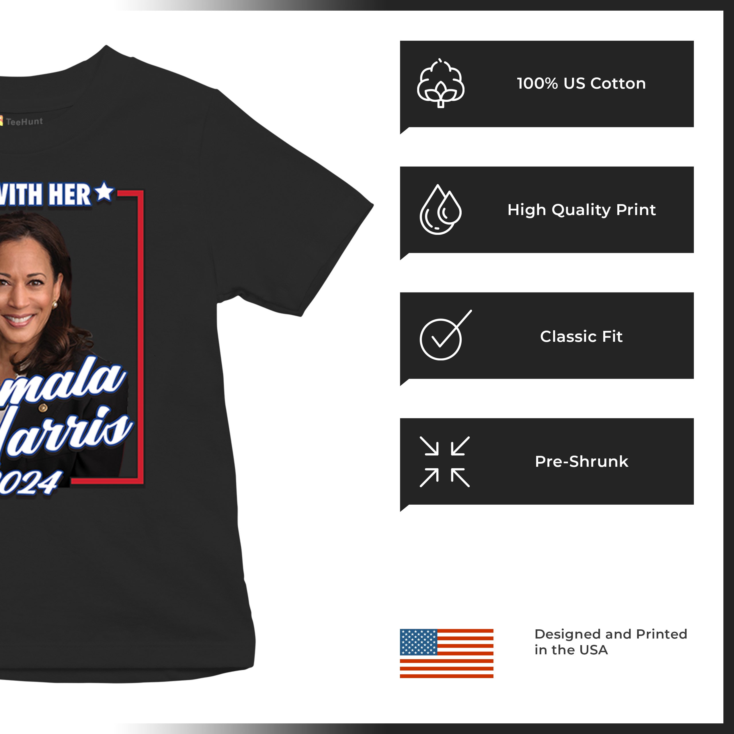I'm With Her Kamala Harris 2024 Youth T-shirt President 47 I'm Speaking Kids - Picture 7 of 50