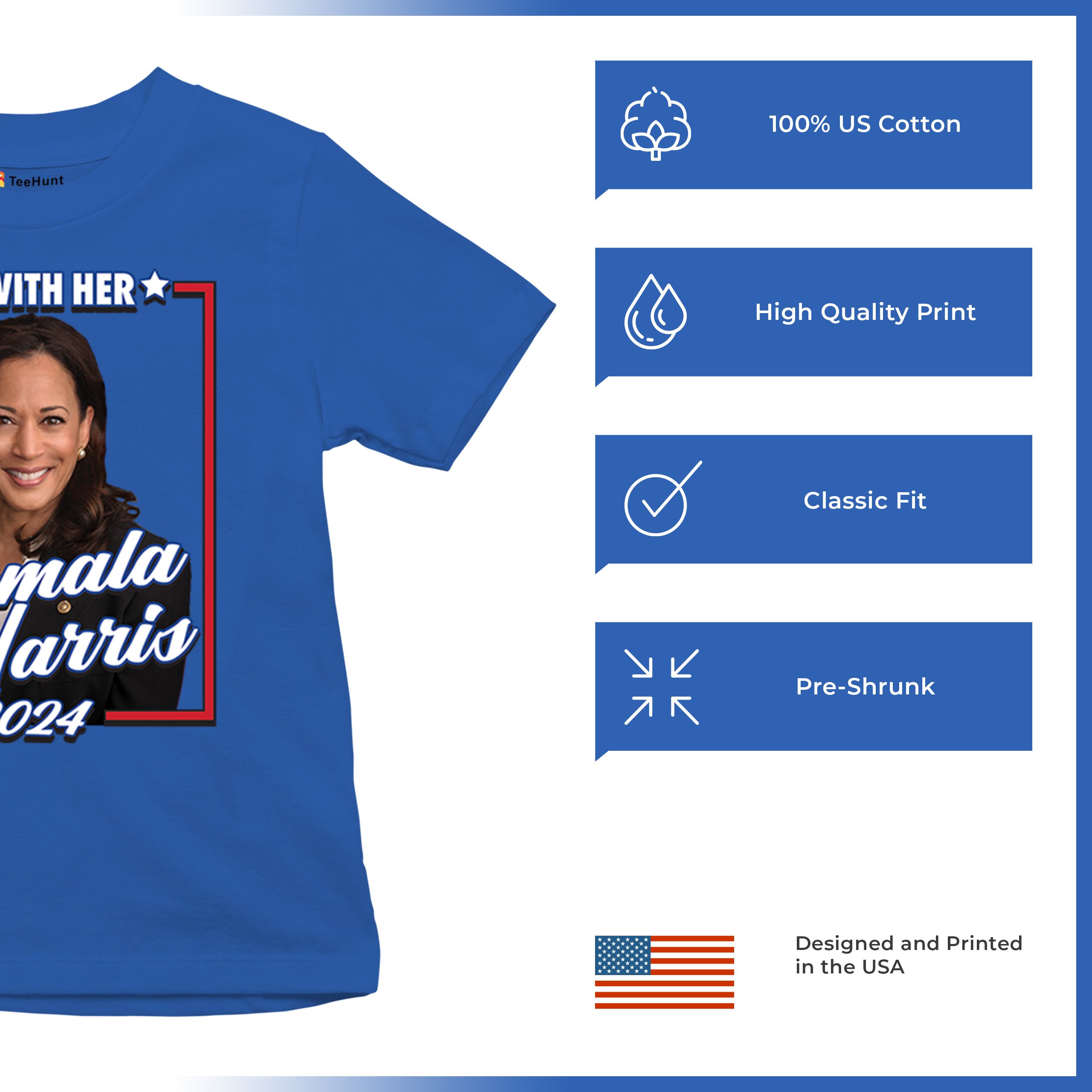 I'm With Her Kamala Harris 2024 Youth T-shirt President 47 I'm Speaking Kids - Picture 21 of 50