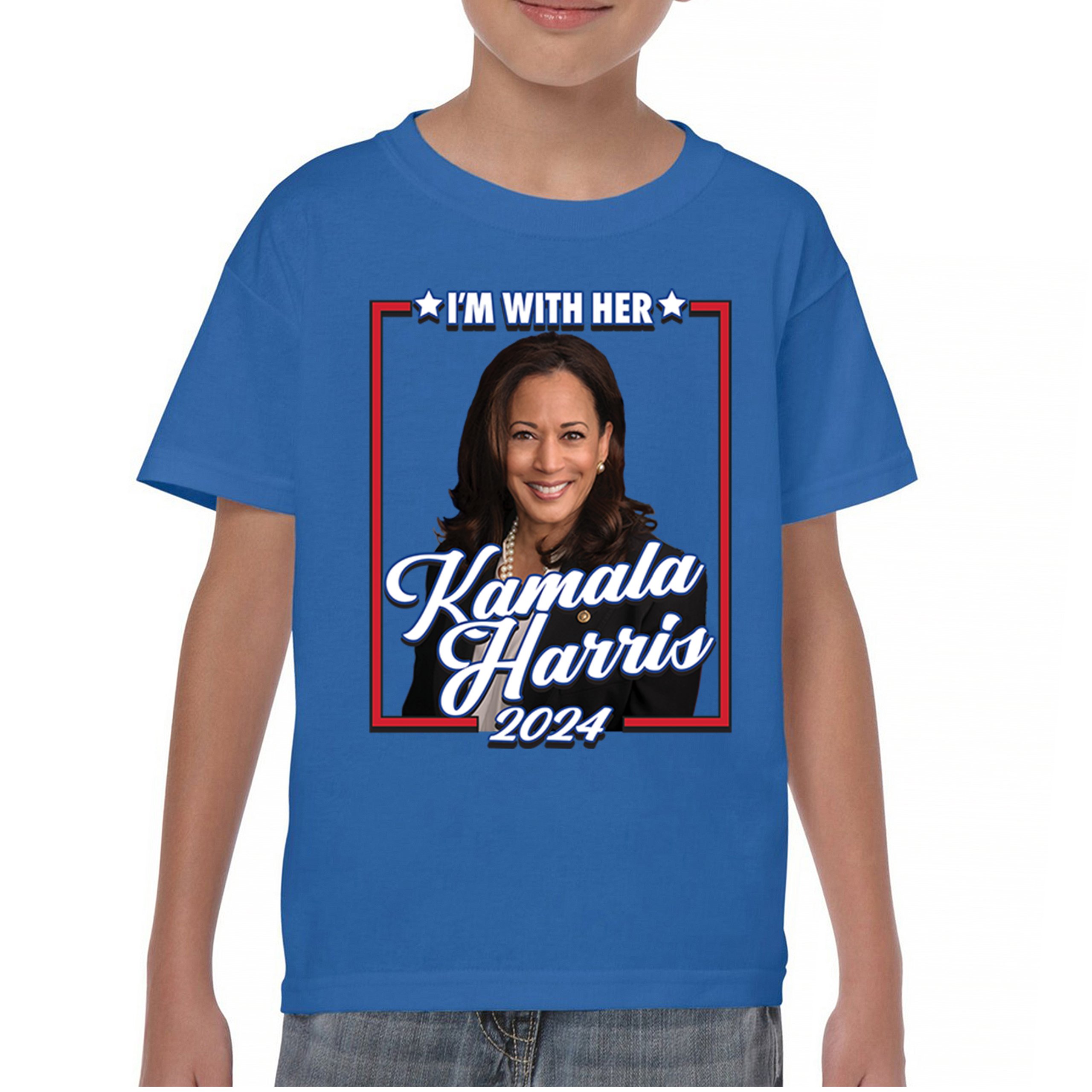 I'm With Her Kamala Harris 2024 Youth T-shirt President 47 I'm Speaking Kids - Picture 16 of 50