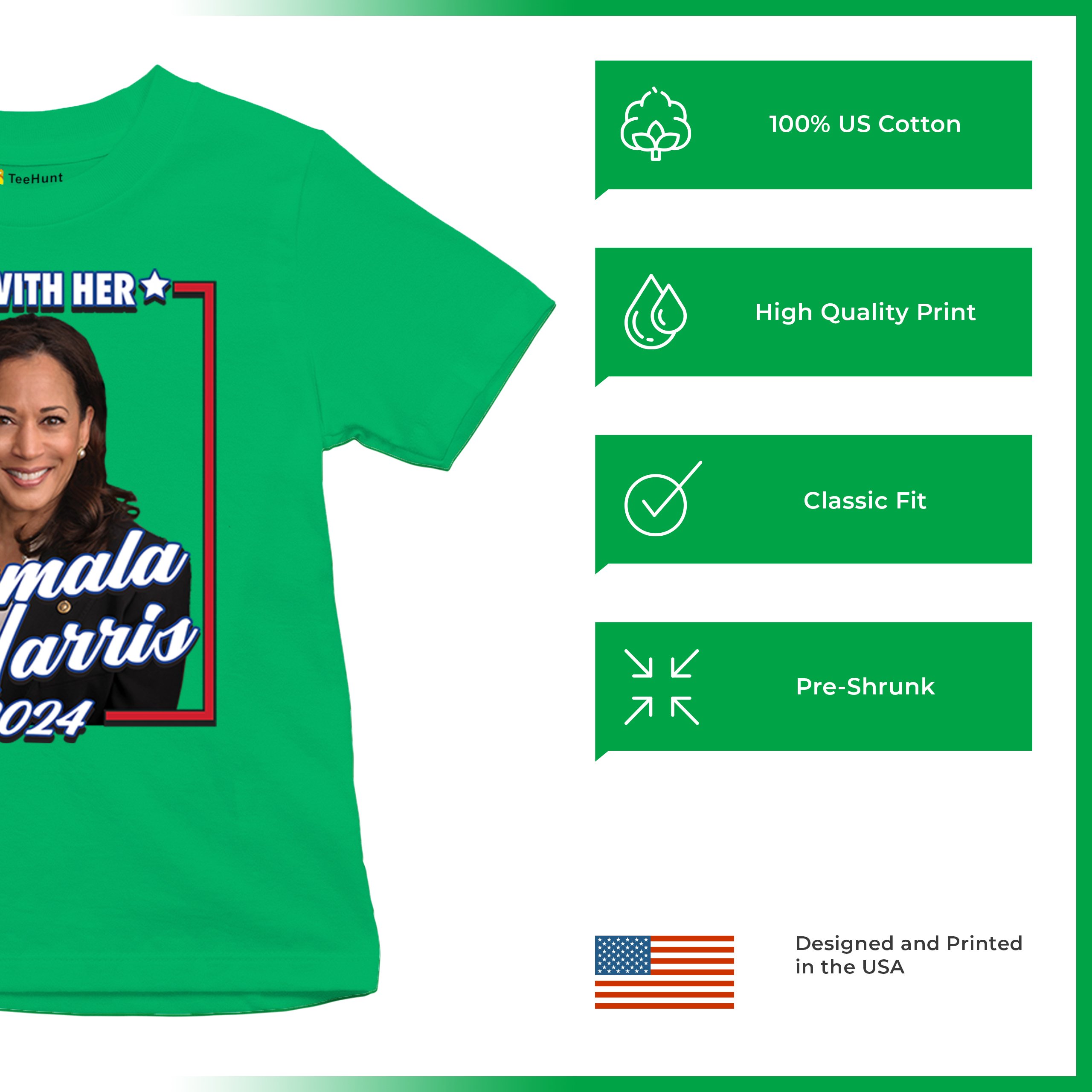 I'm With Her Kamala Harris 2024 Youth T-shirt President 47 I'm Speaking Kids - Picture 42 of 50