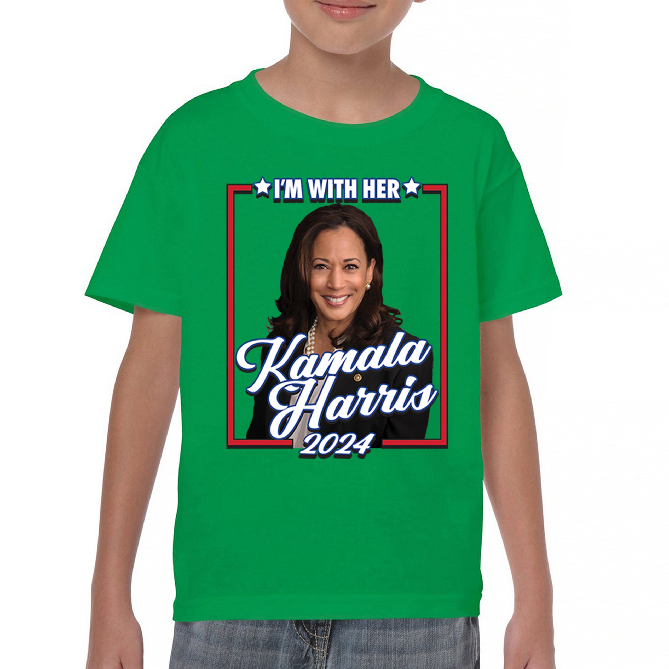 I'm With Her Kamala Harris 2024 Youth T-shirt President 47 I'm Speaking Kids - Picture 37 of 50