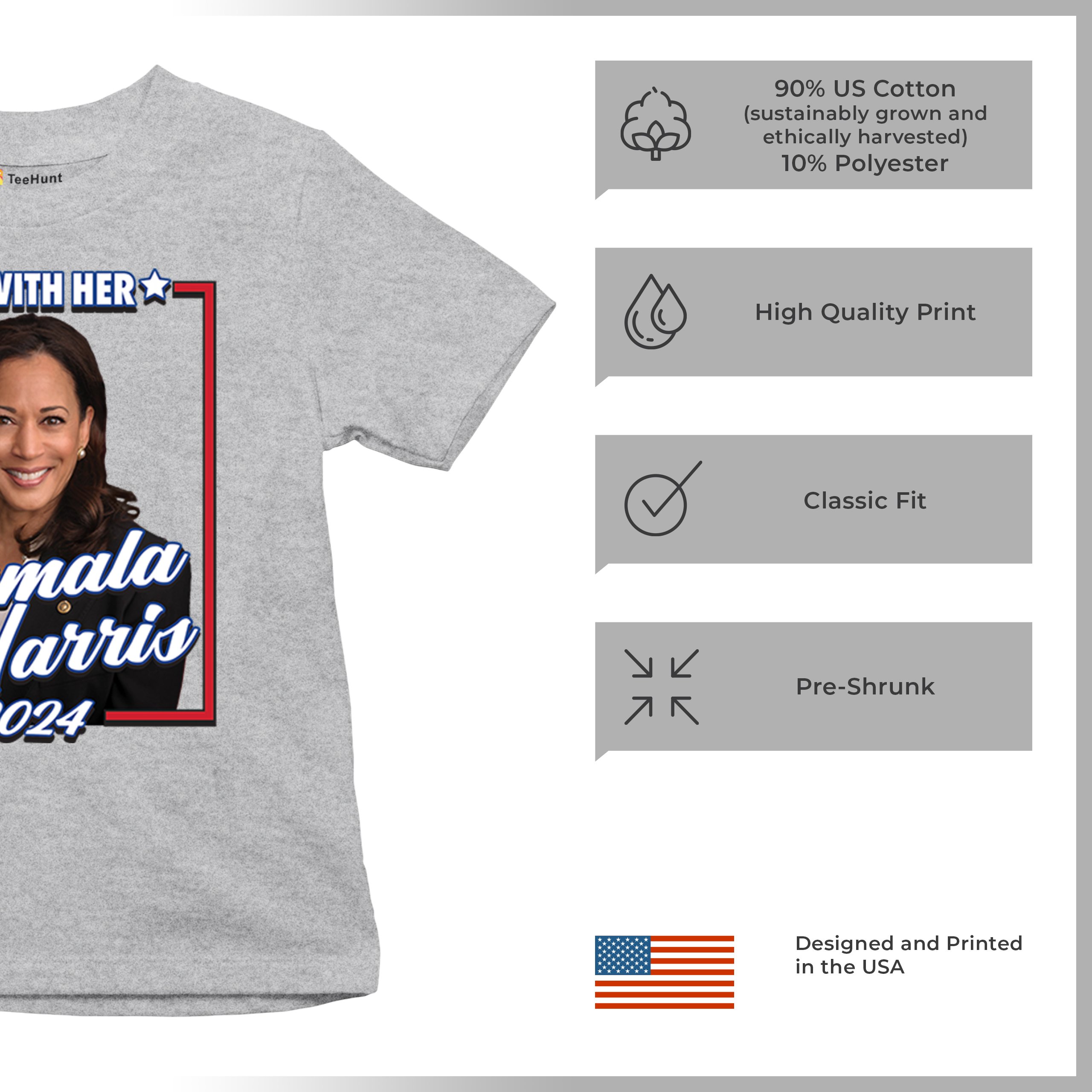 I'm With Her Kamala Harris 2024 Youth T-shirt President 47 I'm Speaking Kids - Picture 14 of 50