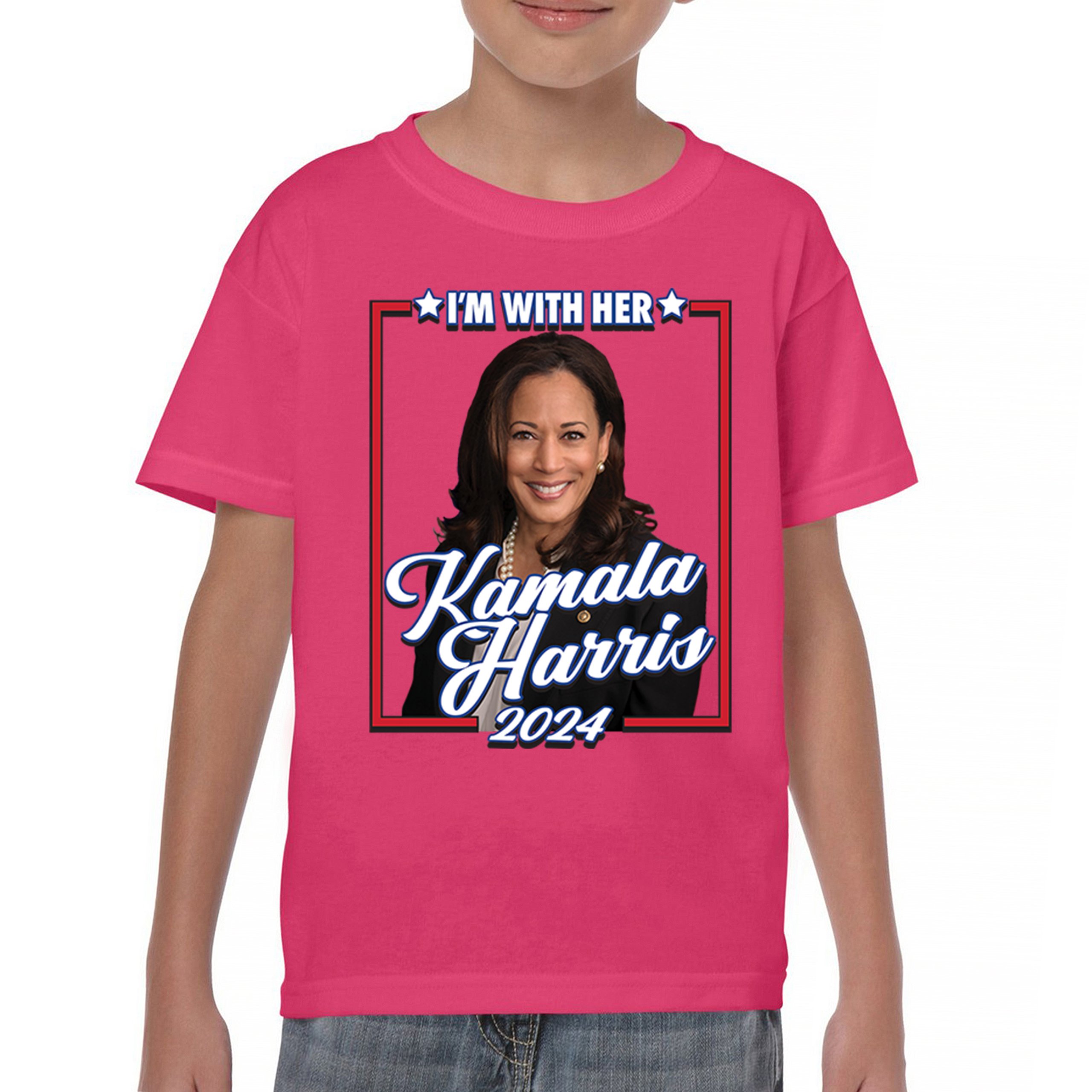 I'm With Her Kamala Harris 2024 Youth T-shirt President 47 I'm Speaking Kids - Picture 44 of 50