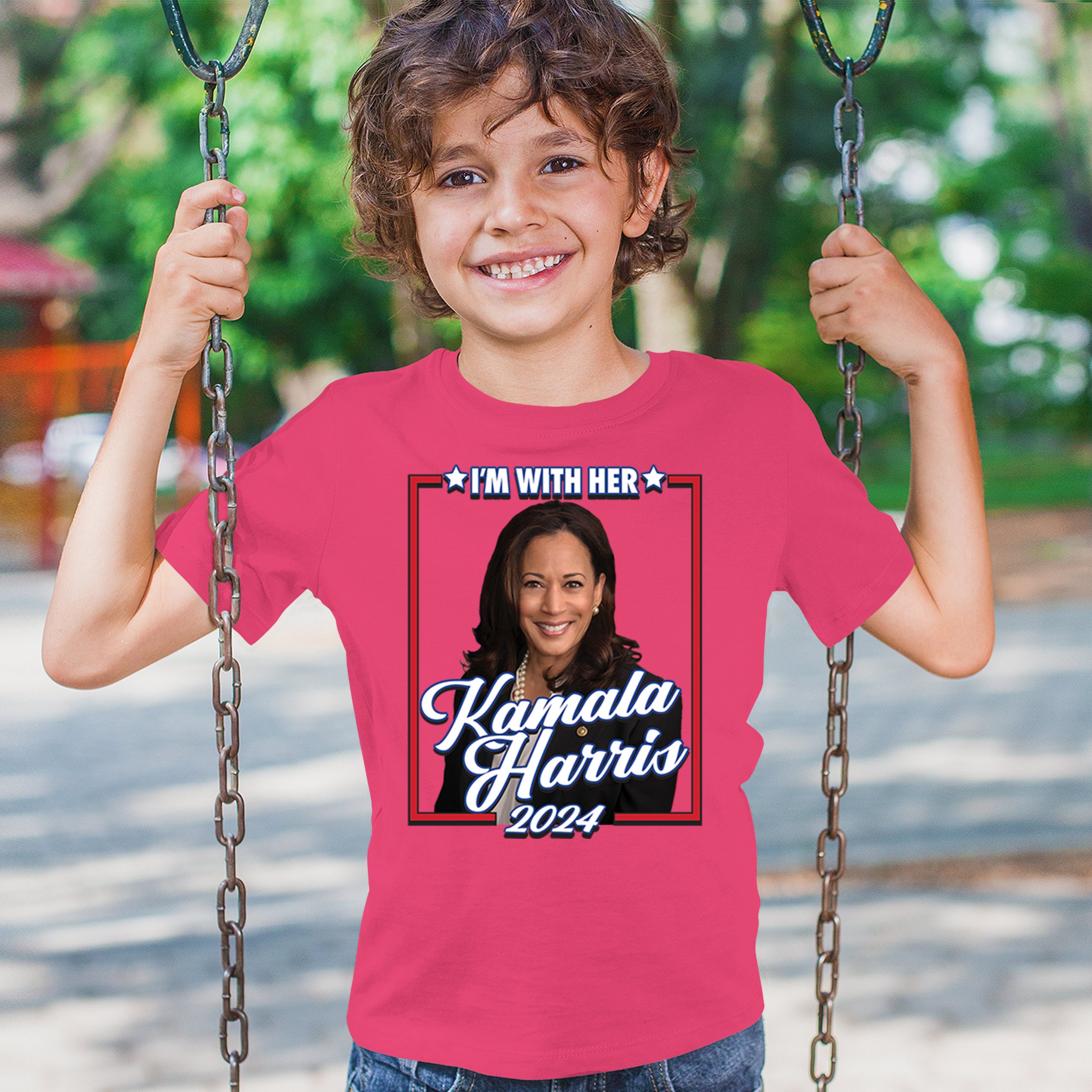 I'm With Her Kamala Harris 2024 Youth T-shirt President 47 I'm Speaking Kids - Picture 47 of 50
