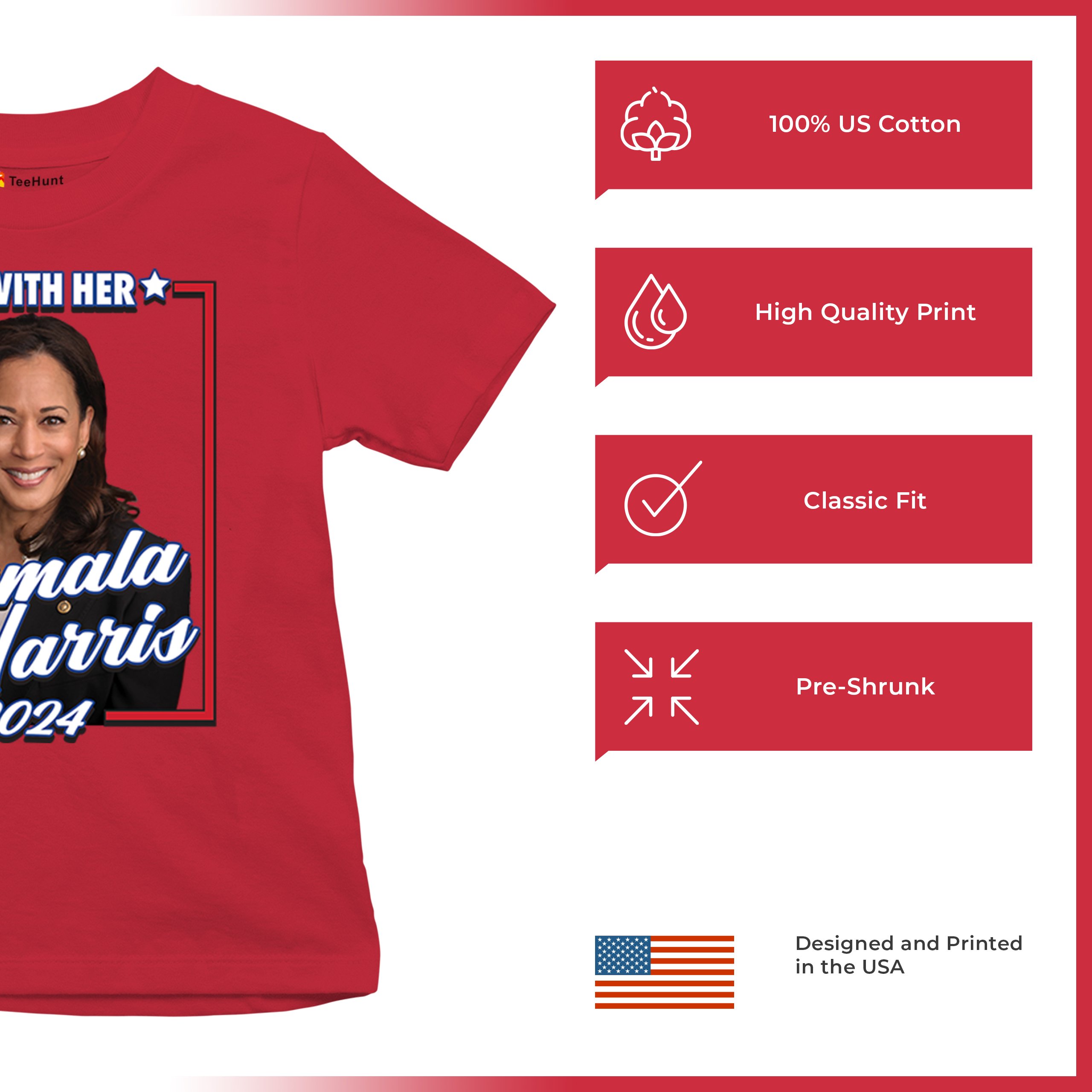 I'm With Her Kamala Harris 2024 Youth T-shirt President 47 I'm Speaking Kids - Picture 28 of 50