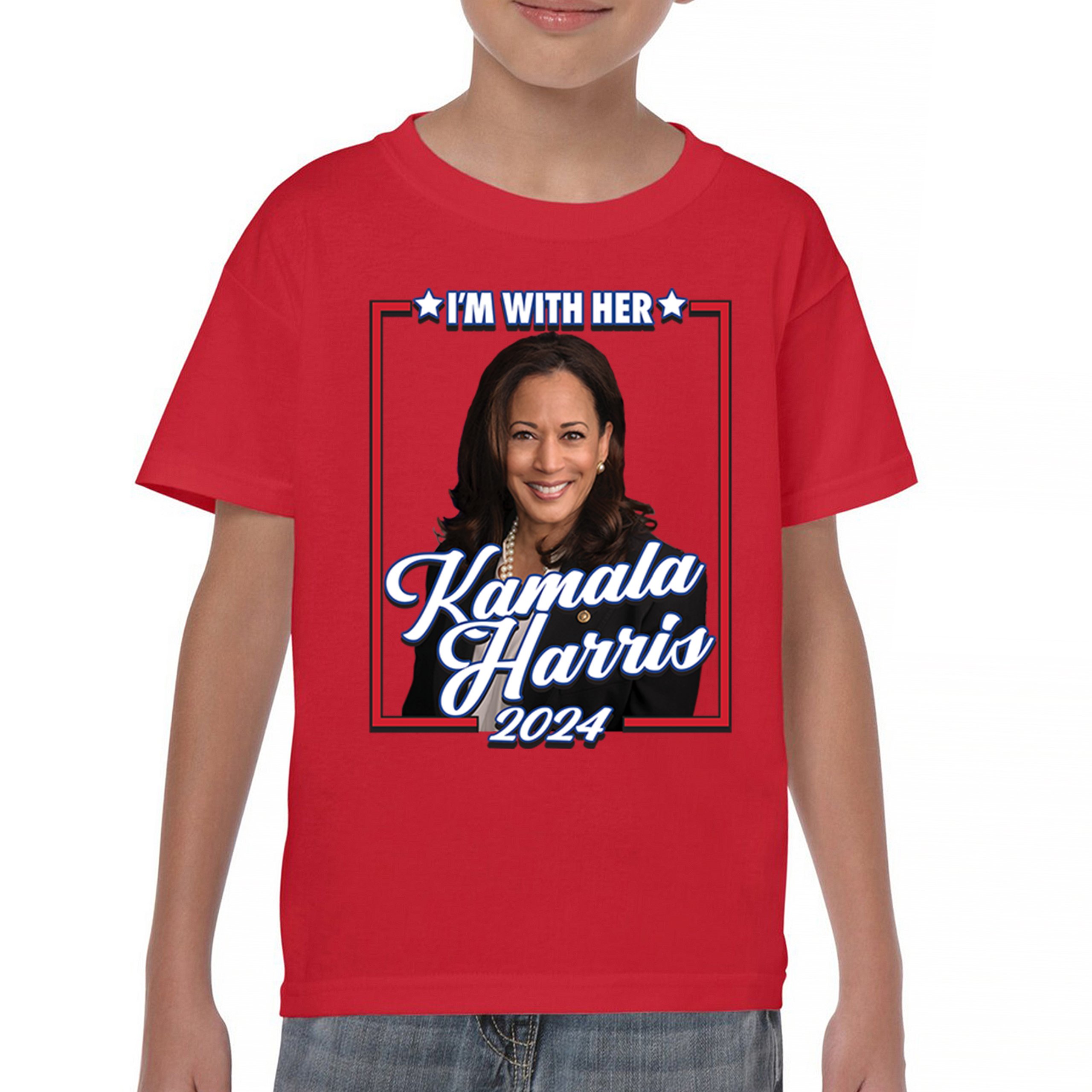 I'm With Her Kamala Harris 2024 Youth T-shirt President 47 I'm Speaking Kids - Picture 23 of 50