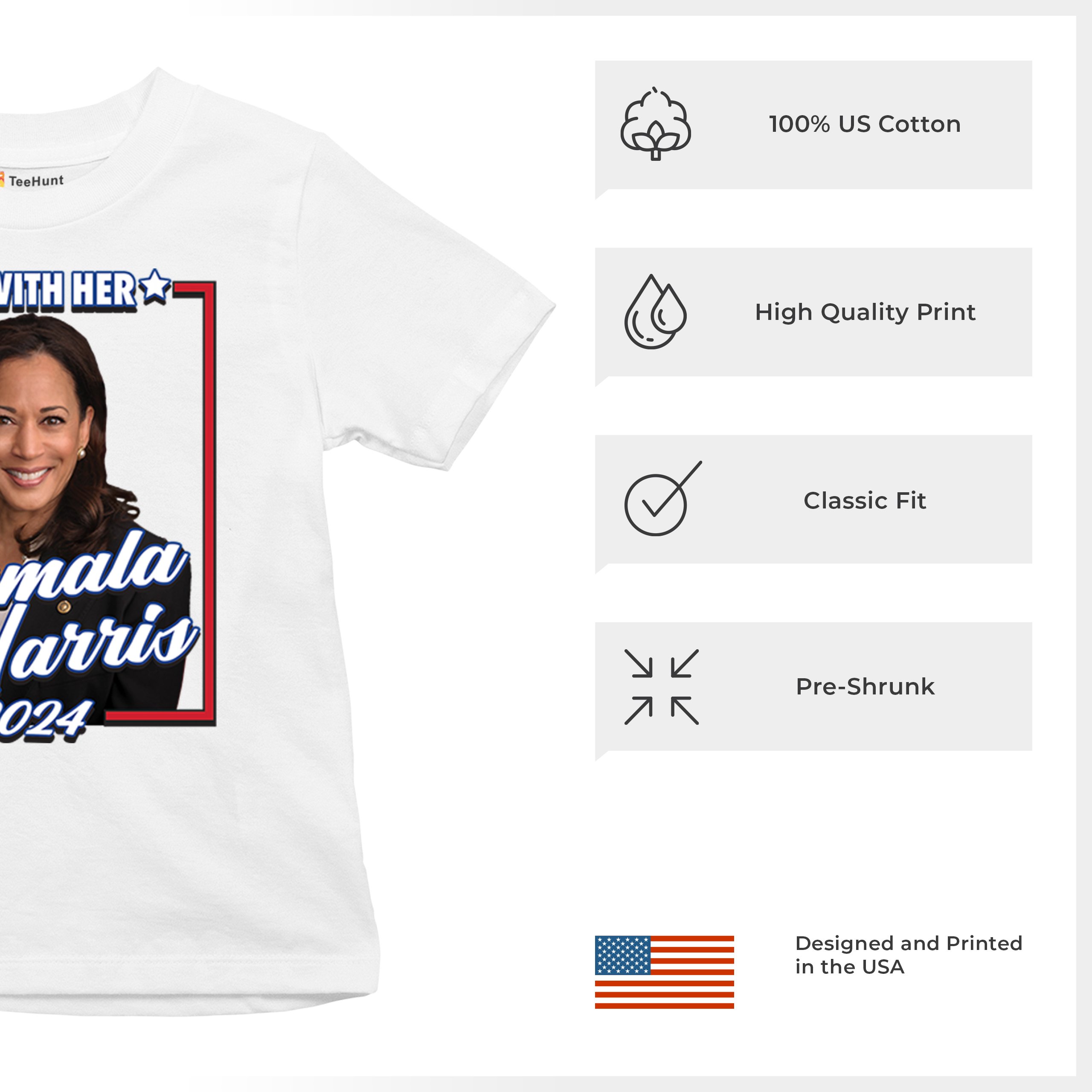 I'm With Her Kamala Harris 2024 Youth T-shirt President 47 I'm Speaking Kids - Picture 35 of 50
