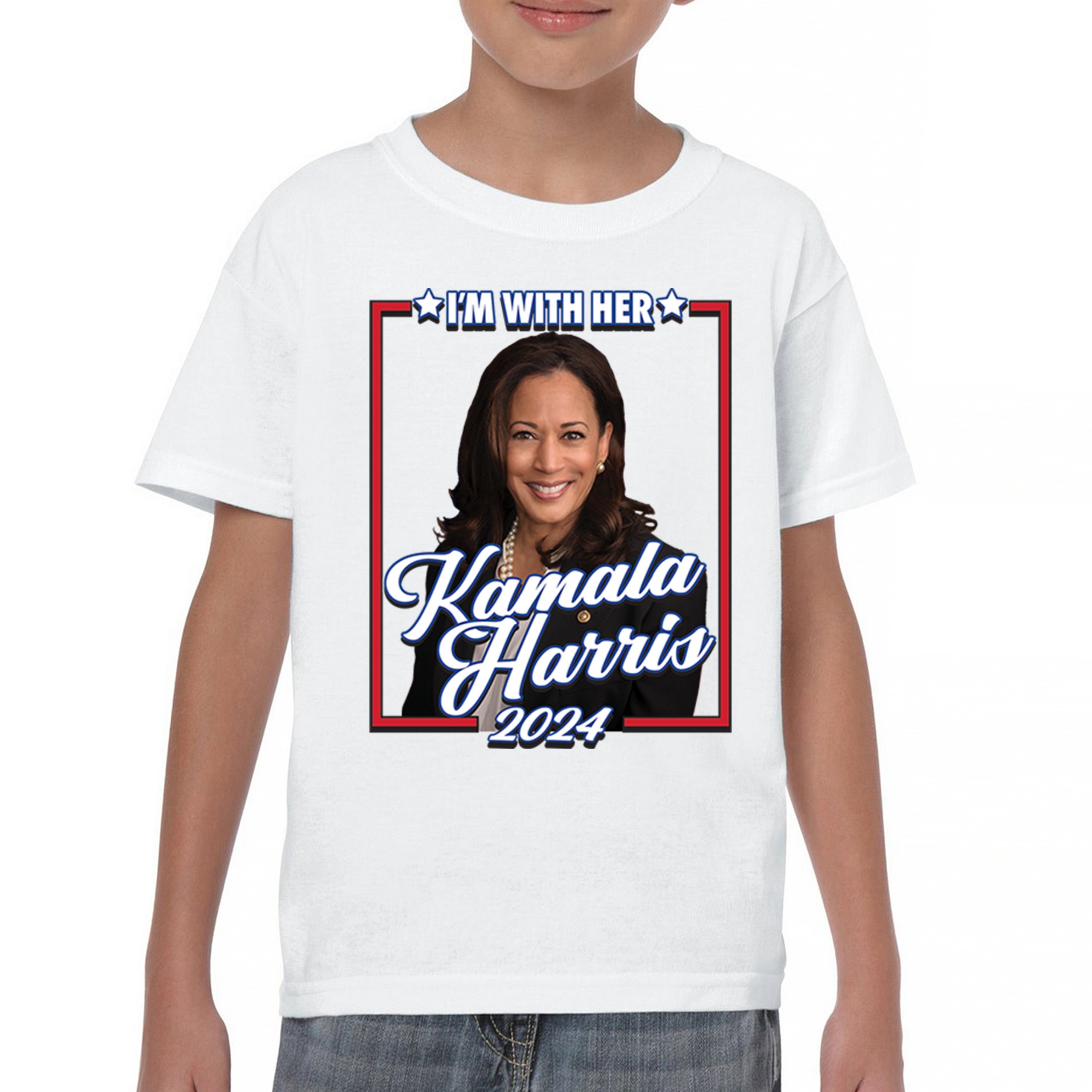I'm With Her Kamala Harris 2024 Youth T-shirt President 47 I'm Speaking Kids - Picture 30 of 50
