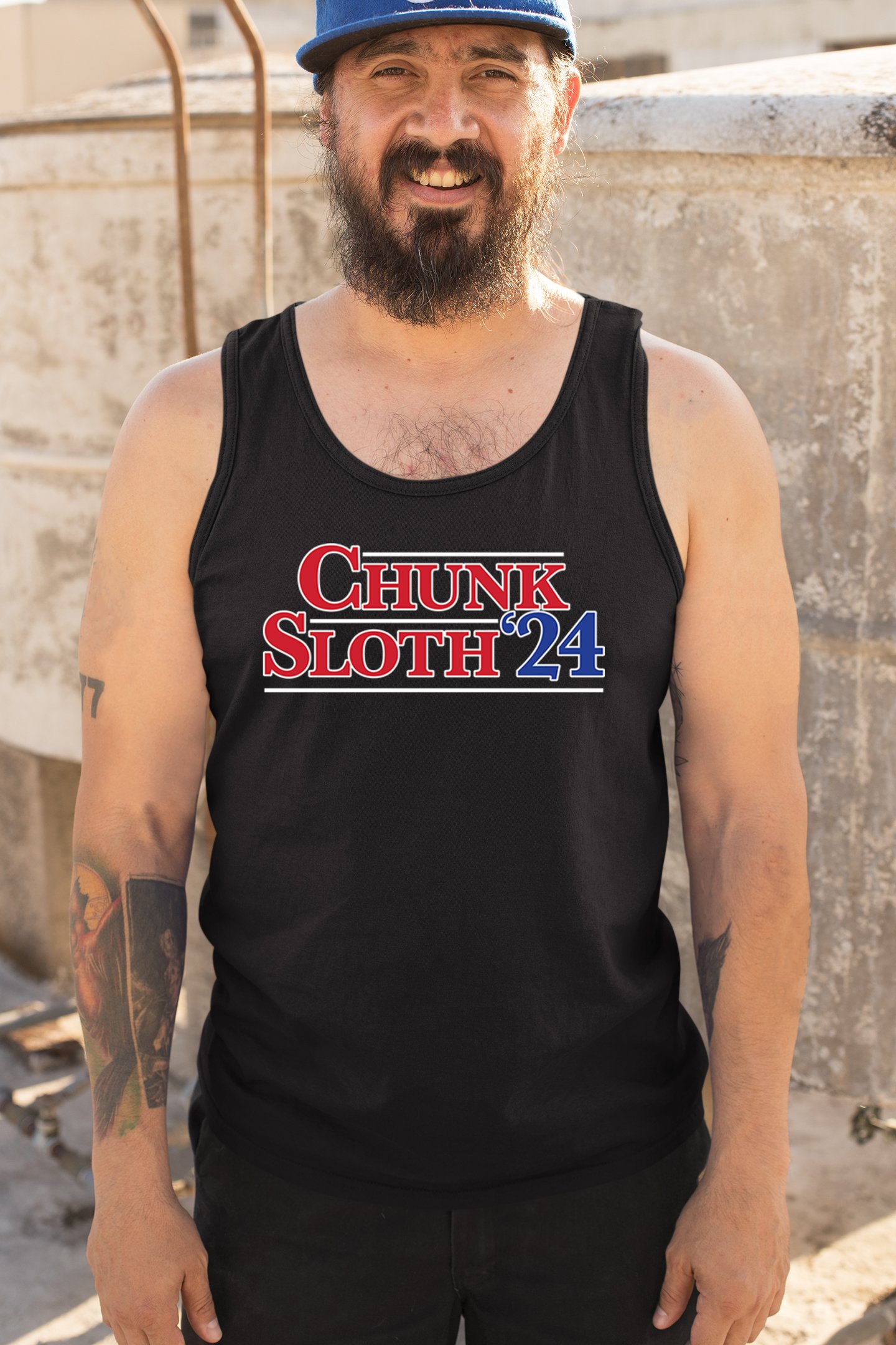 ALTRA Chunk Sloth 24 canotta divertente Hey You Guys cultura pop per top da uomo presidente