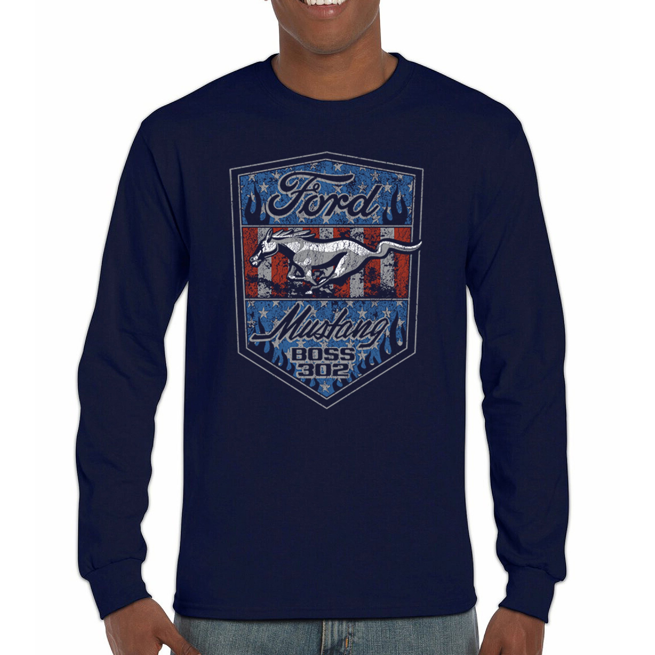 Ford Mustang Boss 302 Long Sleeve T-shirt American Muscle Performance Racing