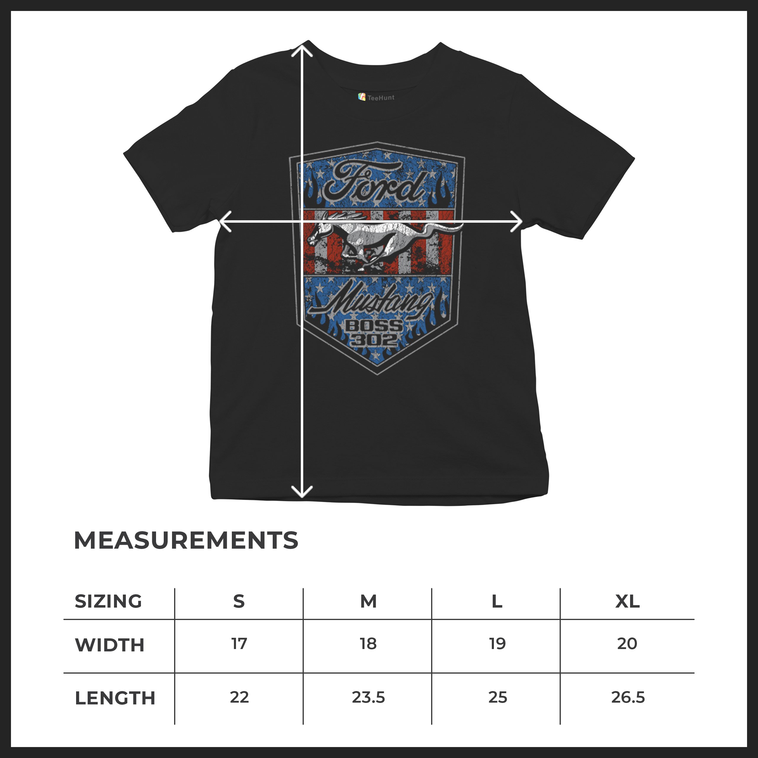 Ford Mustang Boss 302 Youth T-shirt American Muscle Performance Racing Kids - Picture 8 of 8