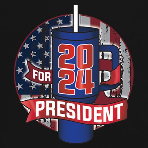 Cup For President 2024 Tank Top Fun Water Bottle Vote Tumbler Parody Men's Top - Picture 4 of 43