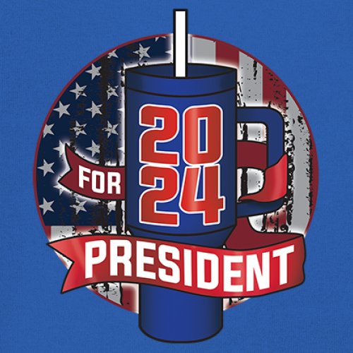 Cup For President 2024 Tank Top Fun Water Bottle Vote Tumbler Parody Men's Top - Picture 39 of 43