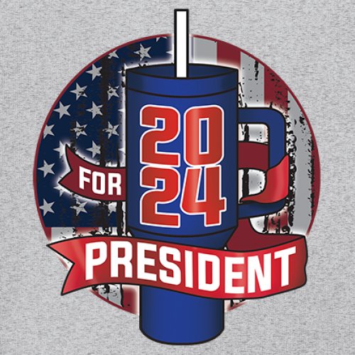 Cup For President 2024 Tank Top Fun Water Bottle Vote Tumbler Parody Men's Top - Picture 11 of 43