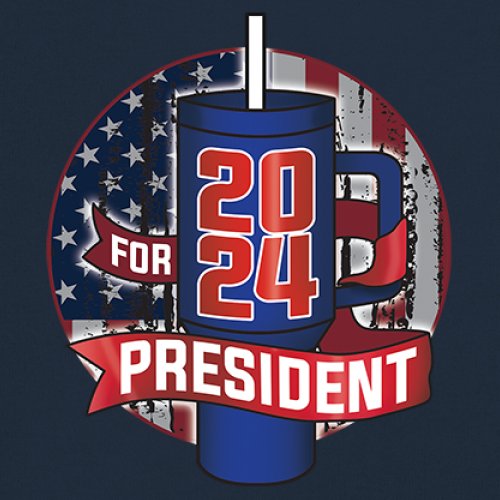 Cup For President 2024 Tank Top Fun Water Bottle Vote Tumbler Parody Men's Top - Picture 32 of 43