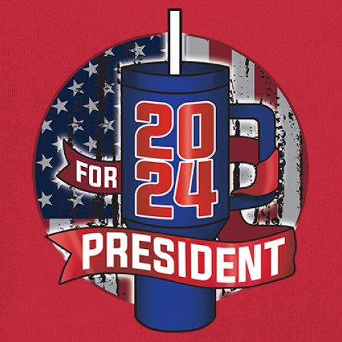 Cup For President 2024 Tank Top Fun Water Bottle Vote Tumbler Parody Men's Top - Picture 18 of 43