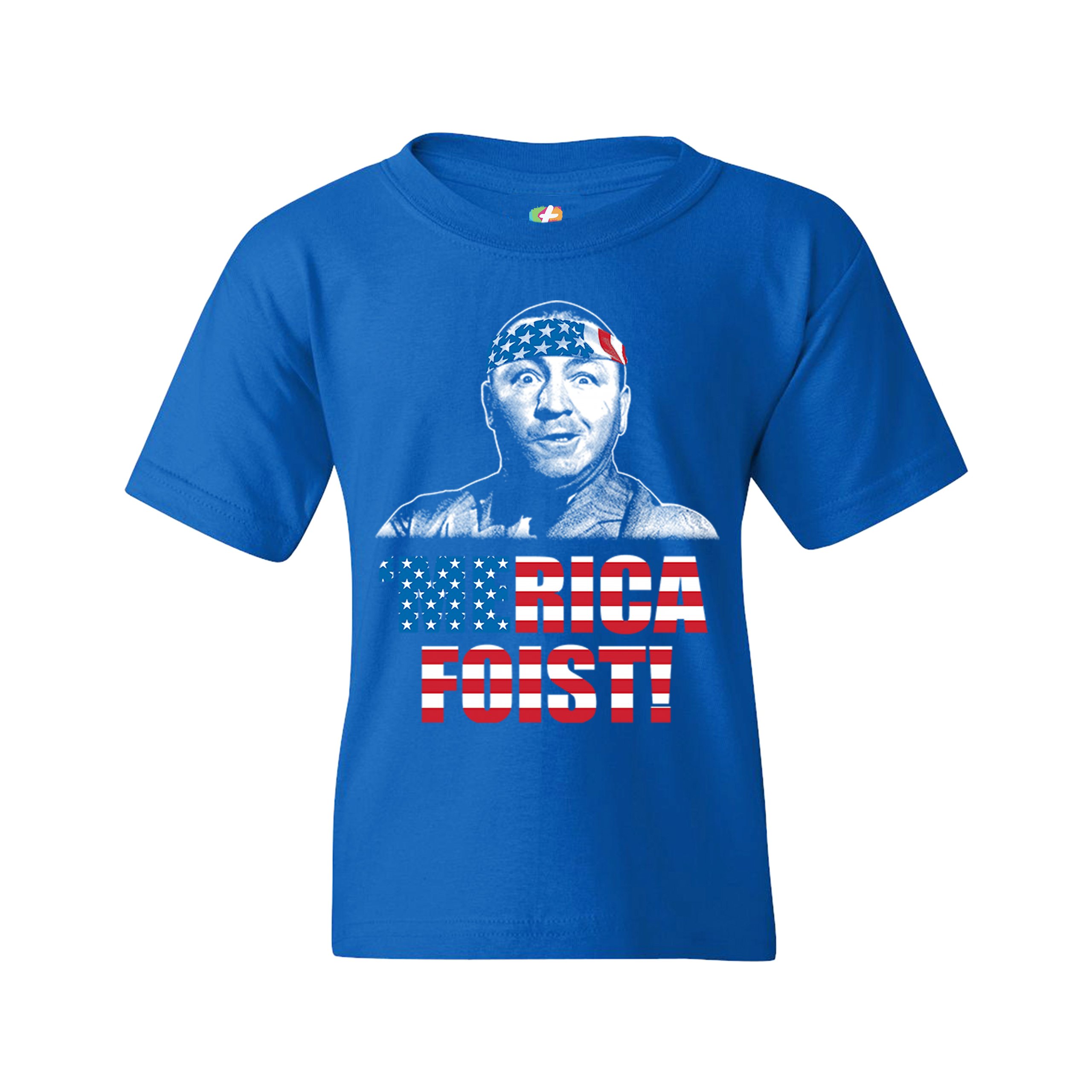 Merica Foist Youth T-shirt Patriotic Curly Howard The Three Stooges USA Kids - Picture 15 of 21