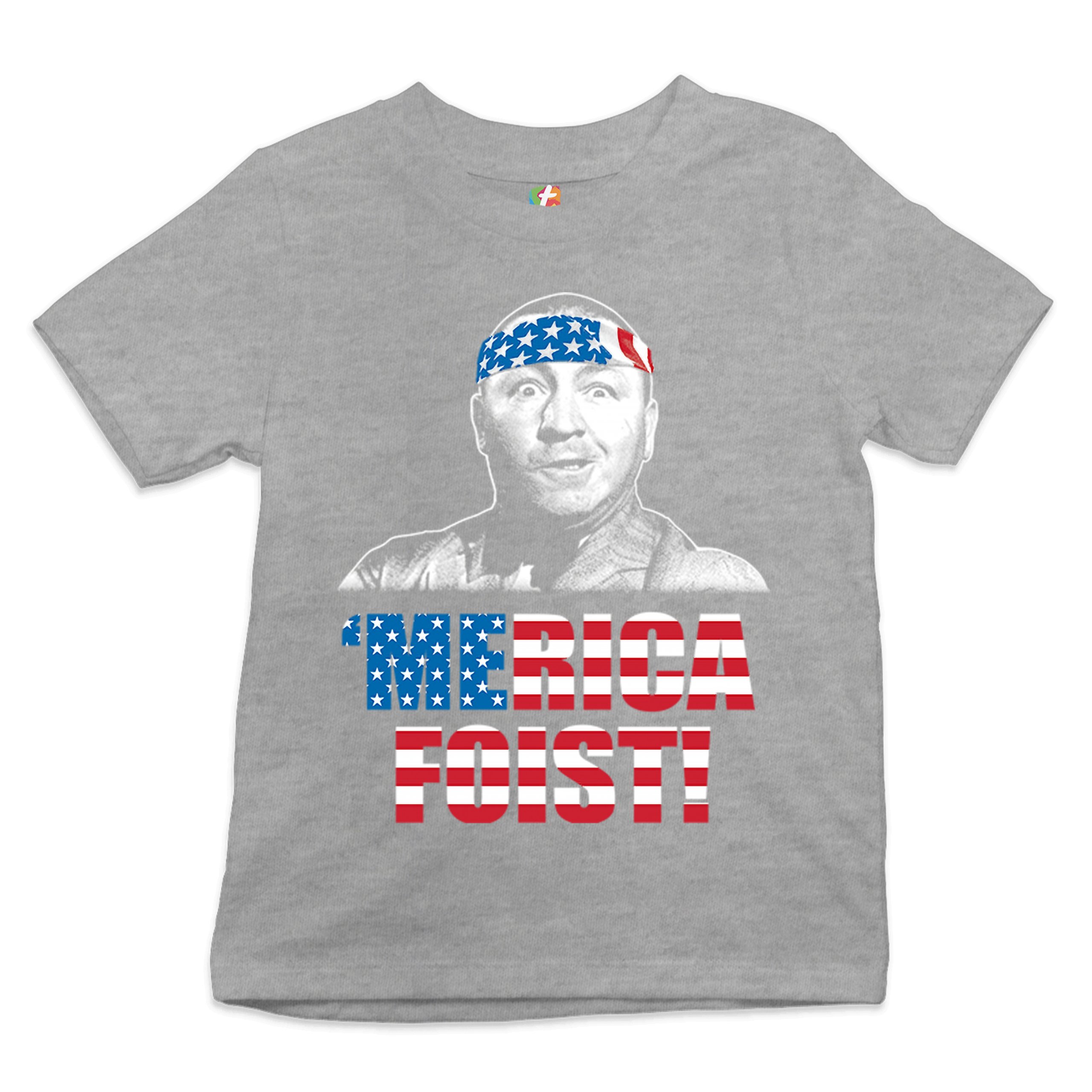 Merica Foist Youth T-shirt Patriotic Curly Howard The Three Stooges USA Kids - Picture 6 of 21